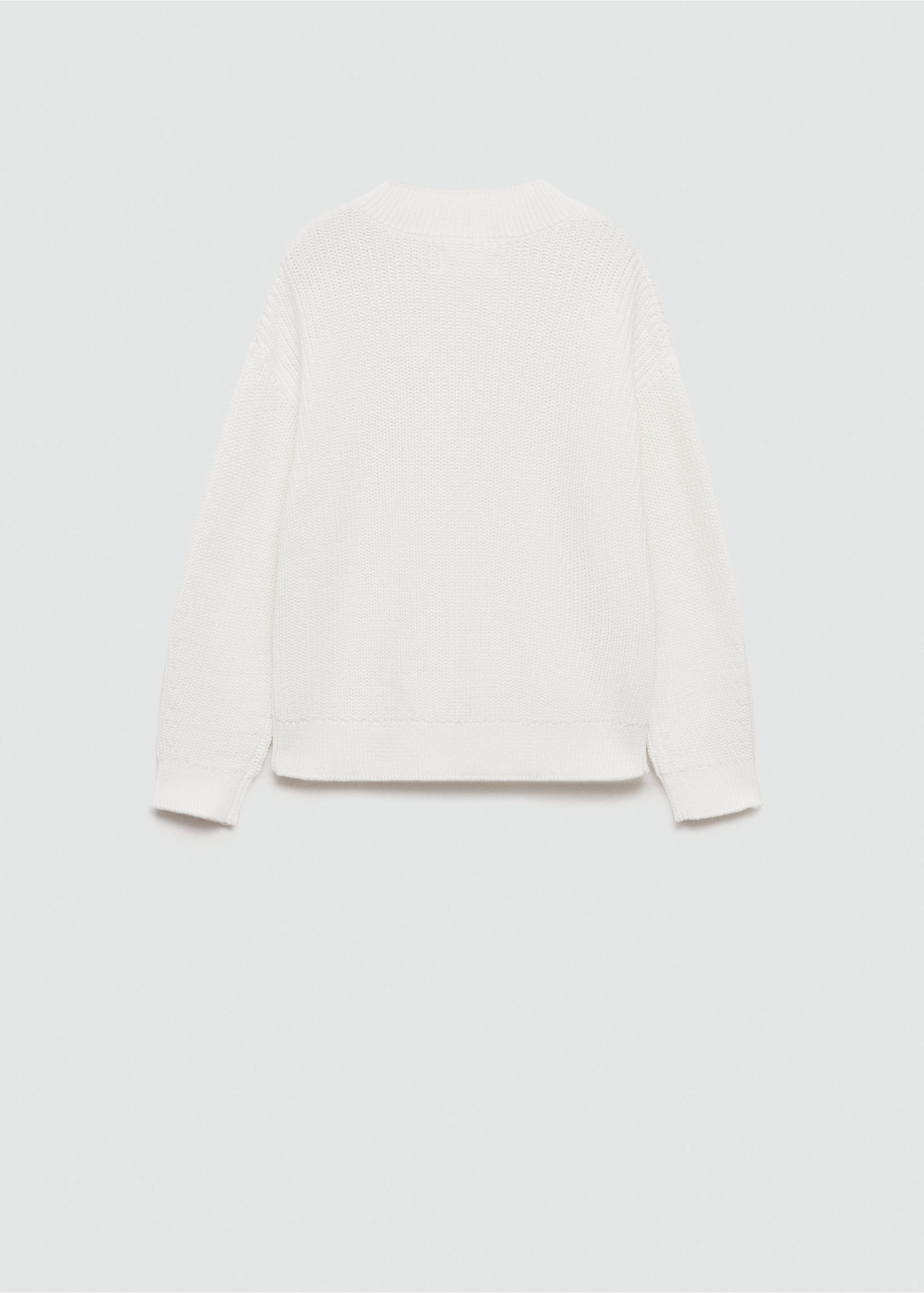 Ribbed knit sweater - Reverse of the article, Off White. Ref: 77004765-00.