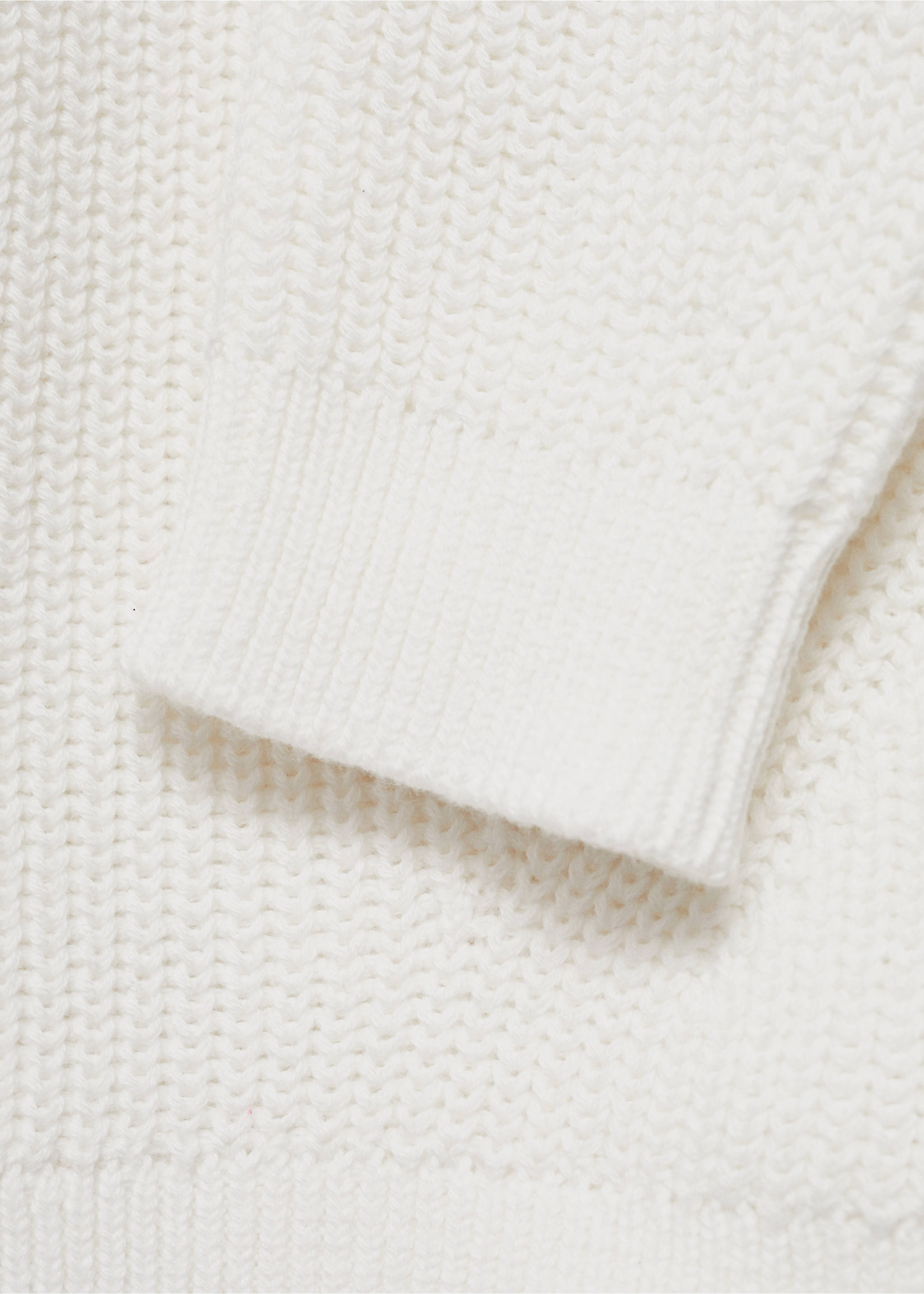 Ribbed knit sweater - Details of the article 0, Off White. Ref: 77004765-00.