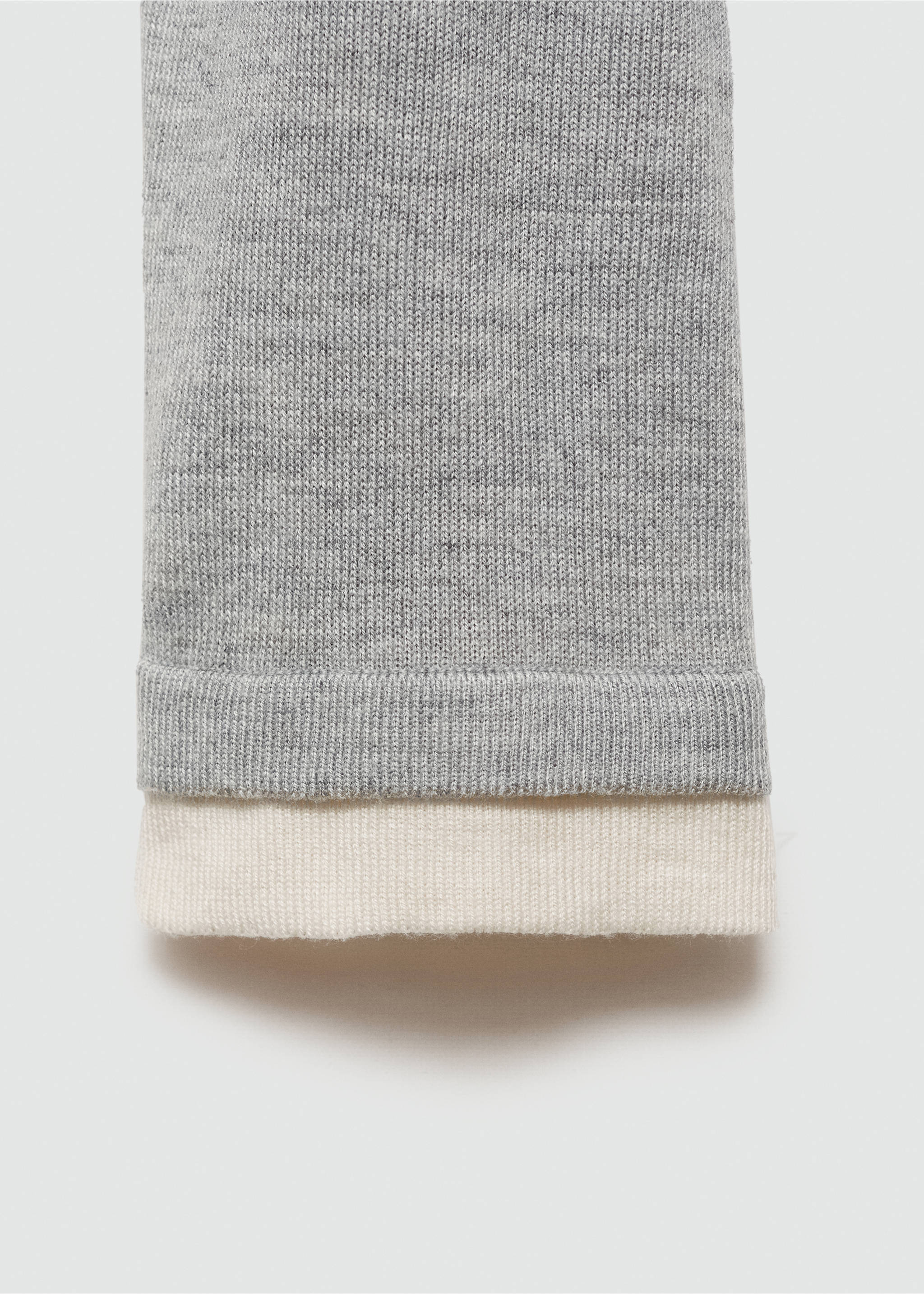 Pull-over maille fine liserés contrastés - Détail de l'article 0, Gris chiné clair. Ref: 77004766-00.