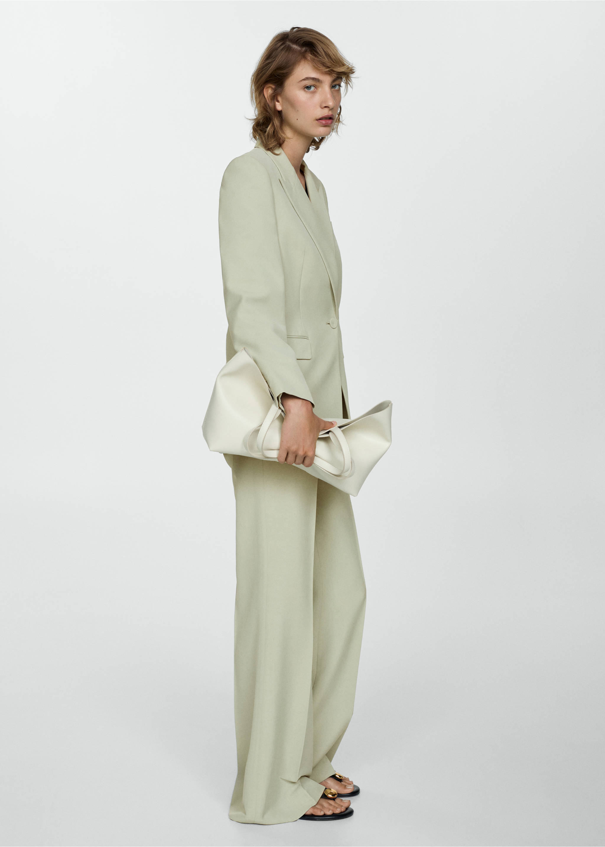 Lyocell suit trousers - General plane, Pastel Green. Ref: 77004767-00.