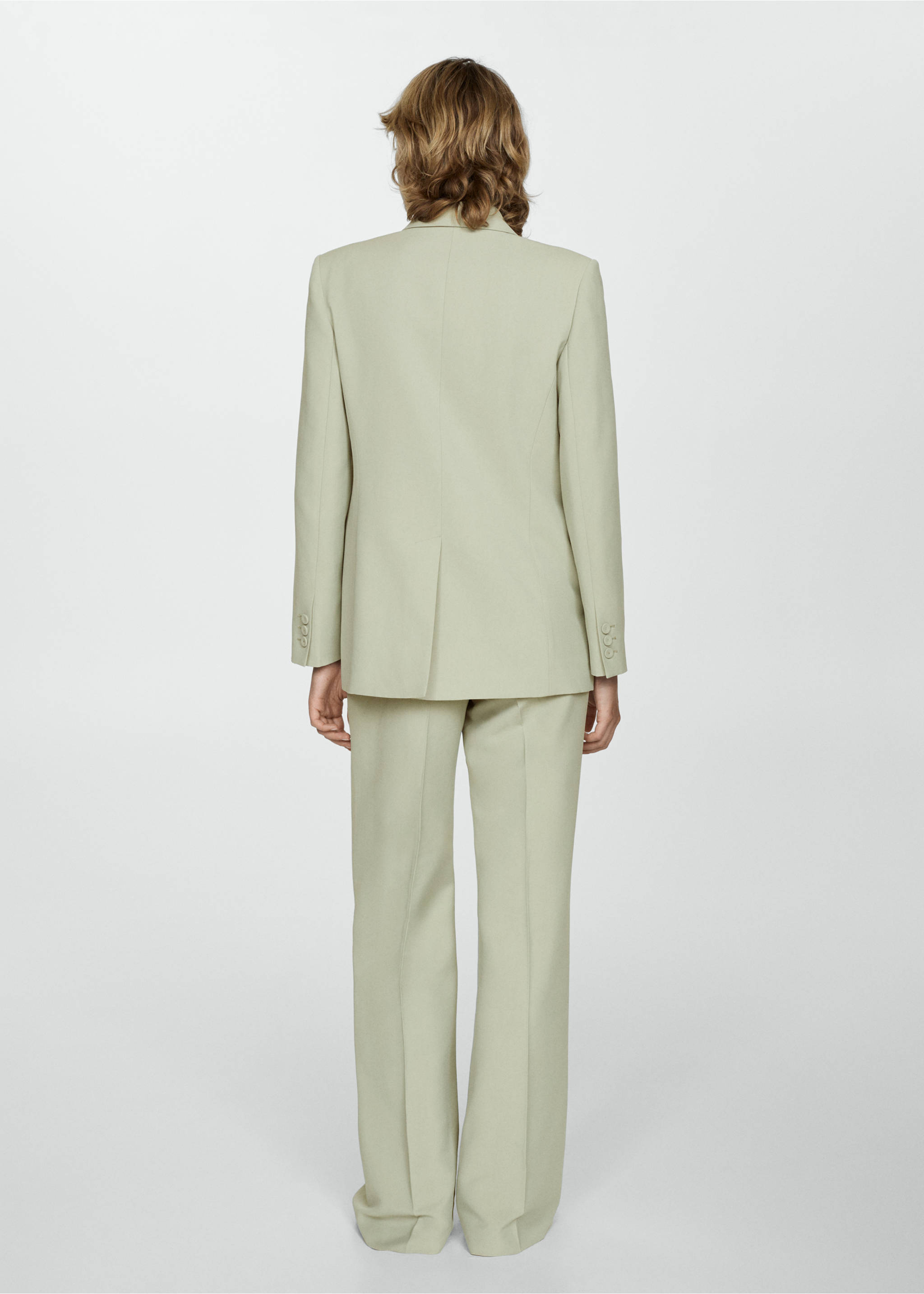 Lyocell suit trousers - Reverse of the article, Pastel Green. Ref: 77004767-00.