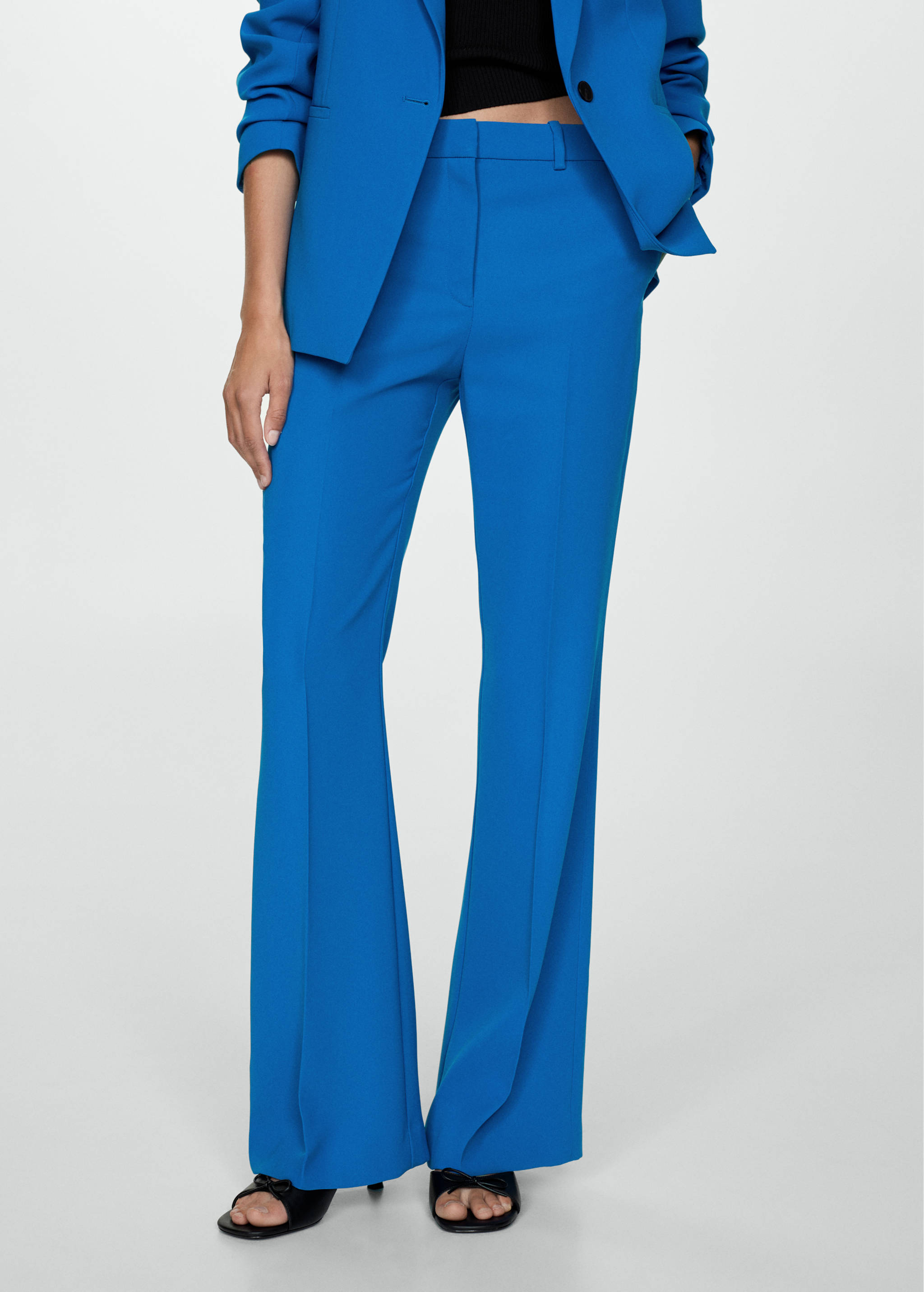 Wide leg suit trousers - Medium plane