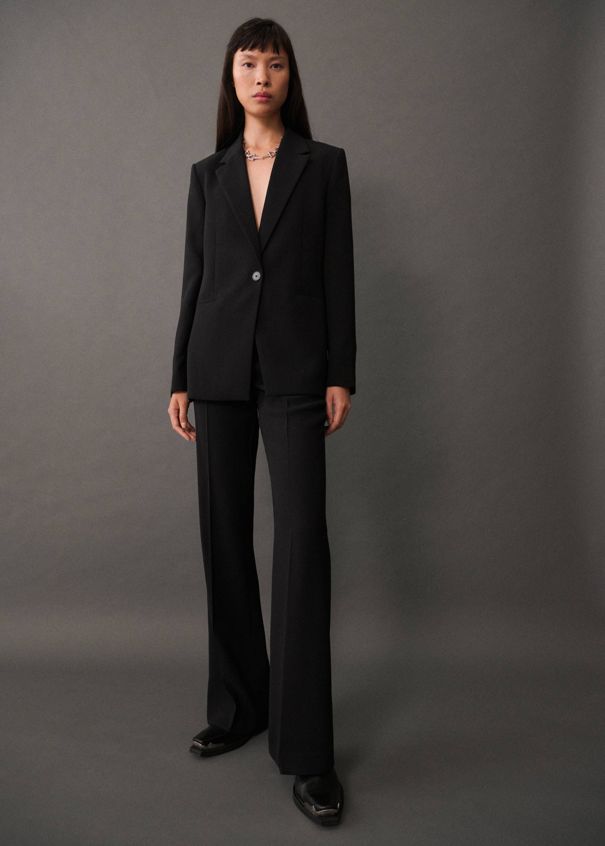 Wide leg suit trousers - General plane