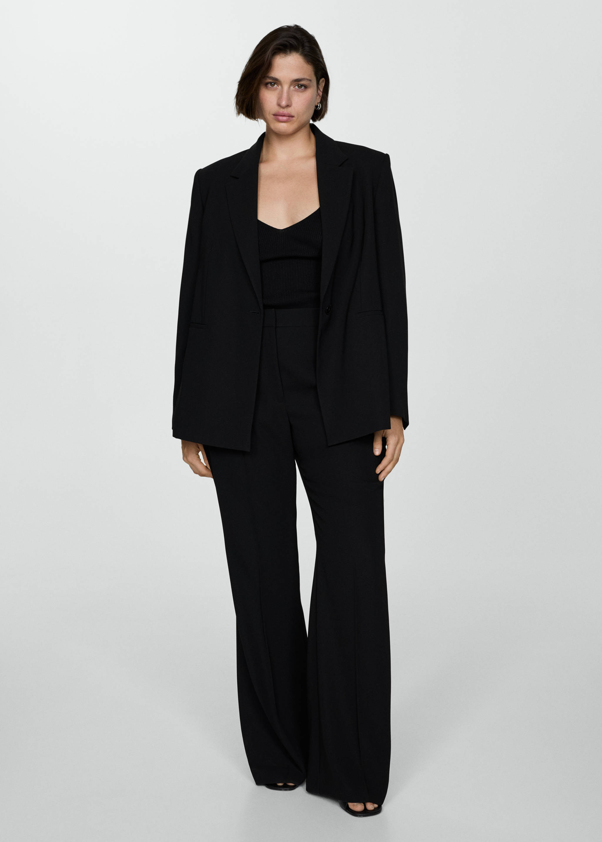 Wide leg suit trousers - Details of the article 3