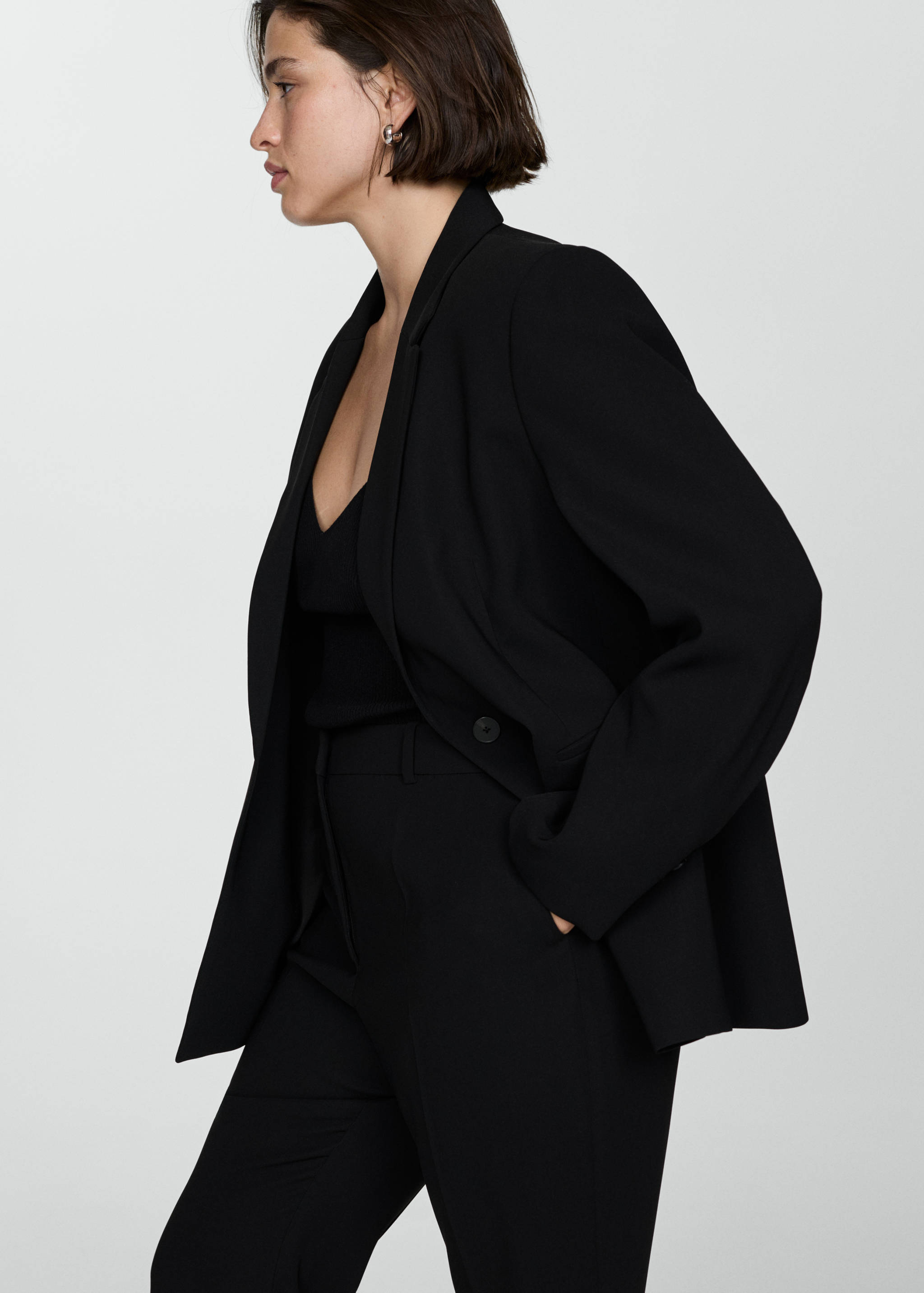 Wide leg suit trousers - Details of the article 5