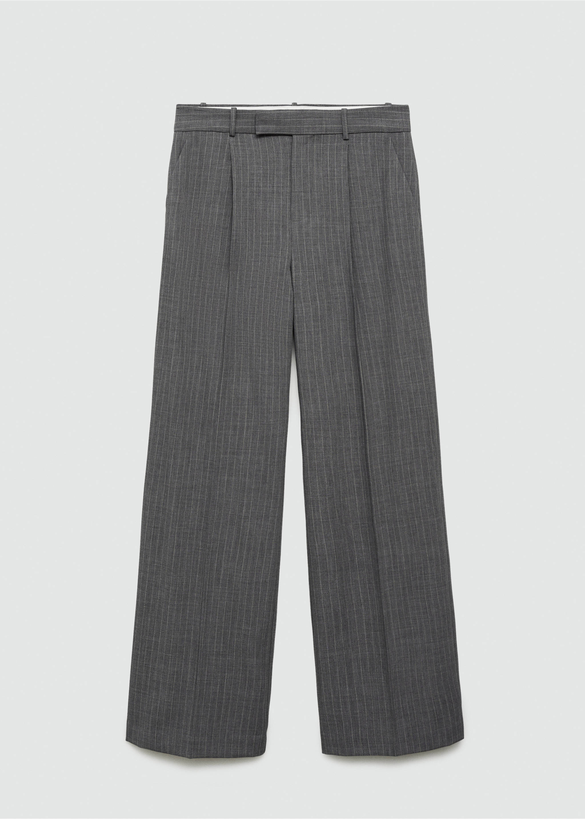 Pinstripe suit trousers - Article without model, Grey. Ref: 77004769-00.