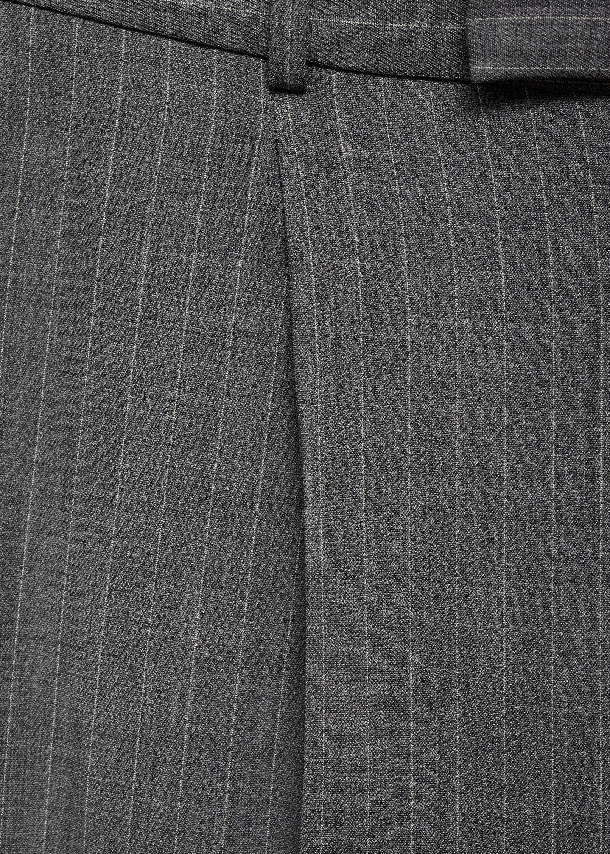 Pinstripe suit trousers - Details of the article 0, Grey. Ref: 77004769-00.