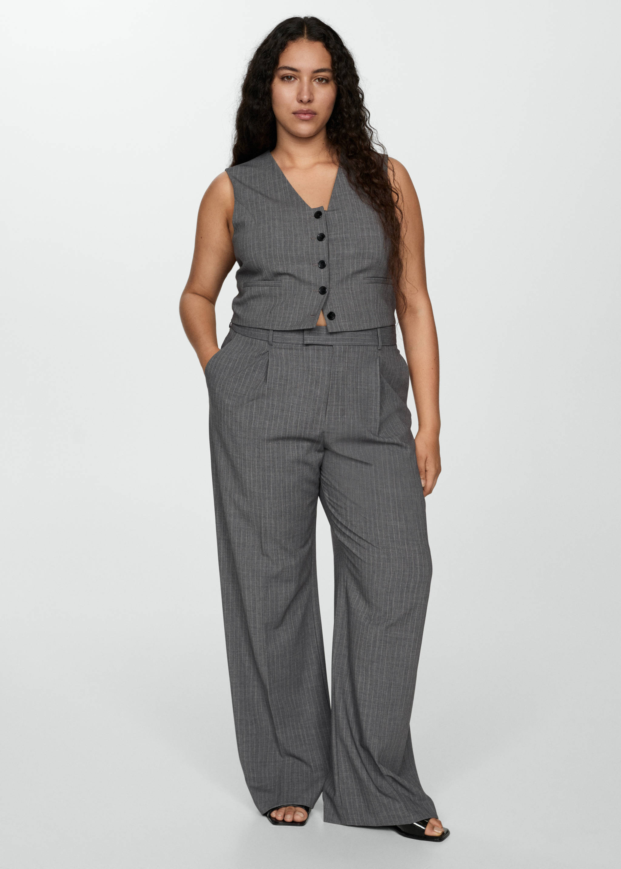 Pinstripe suit trousers - Details of the article 3