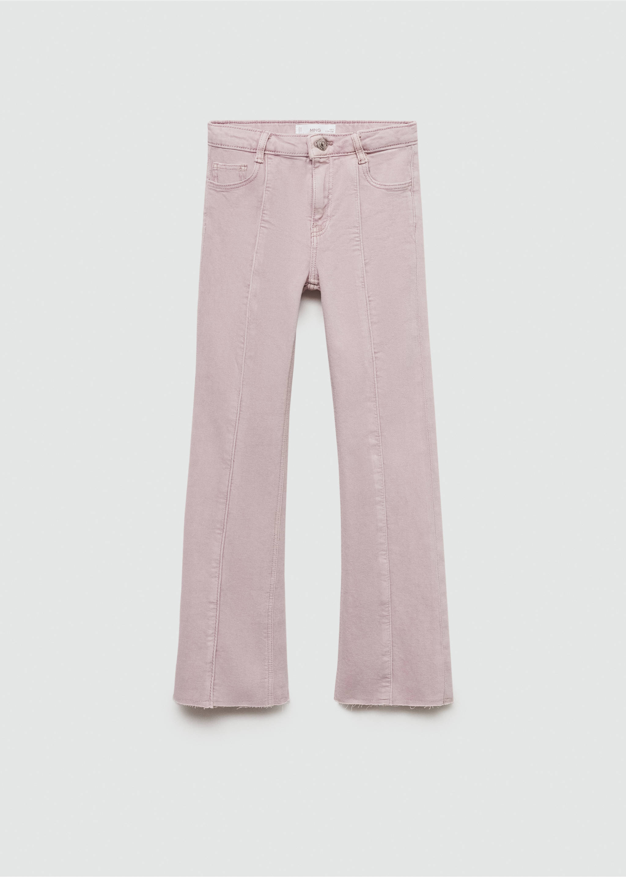 Flare džíny s dekorativními švy - Zboží bez modelu, Světle/pastelově purpurová. Ref: 77004770-00.