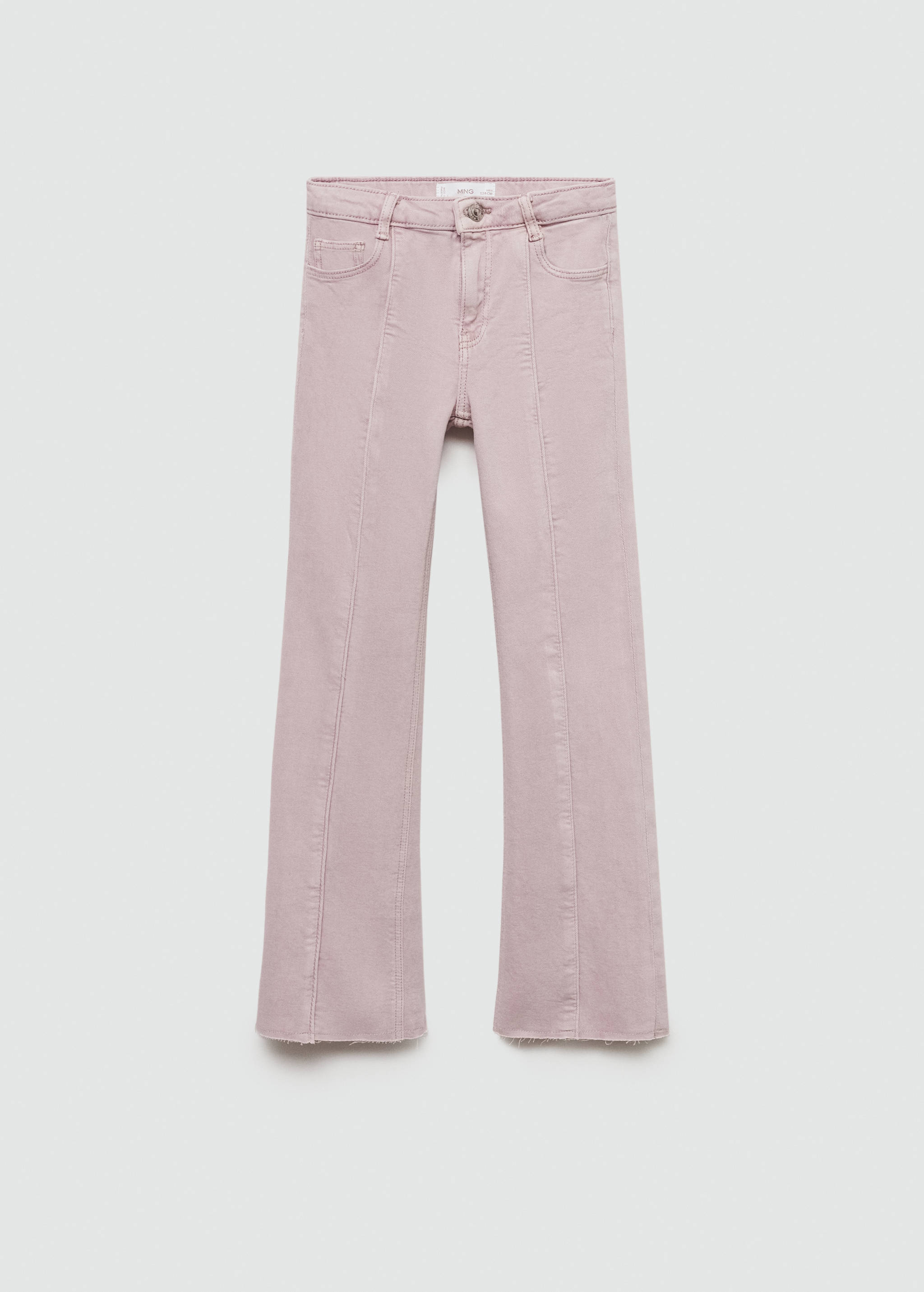 Utsvängda jeans med dekorativa sömmar - Artikel utan modell