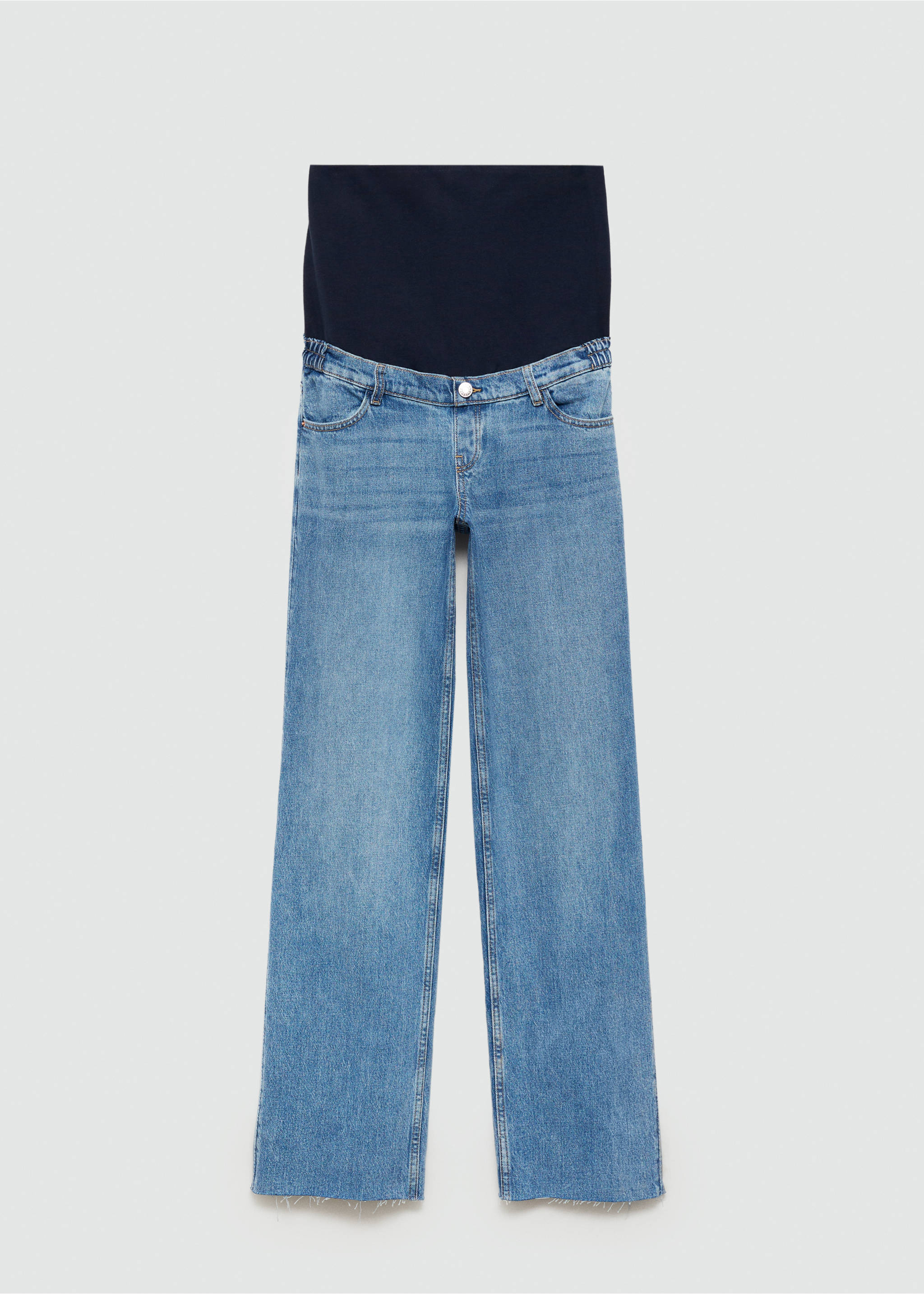 Maternity wide leg jeans - Article without model, Medium Blue. Ref: 77004771-00.