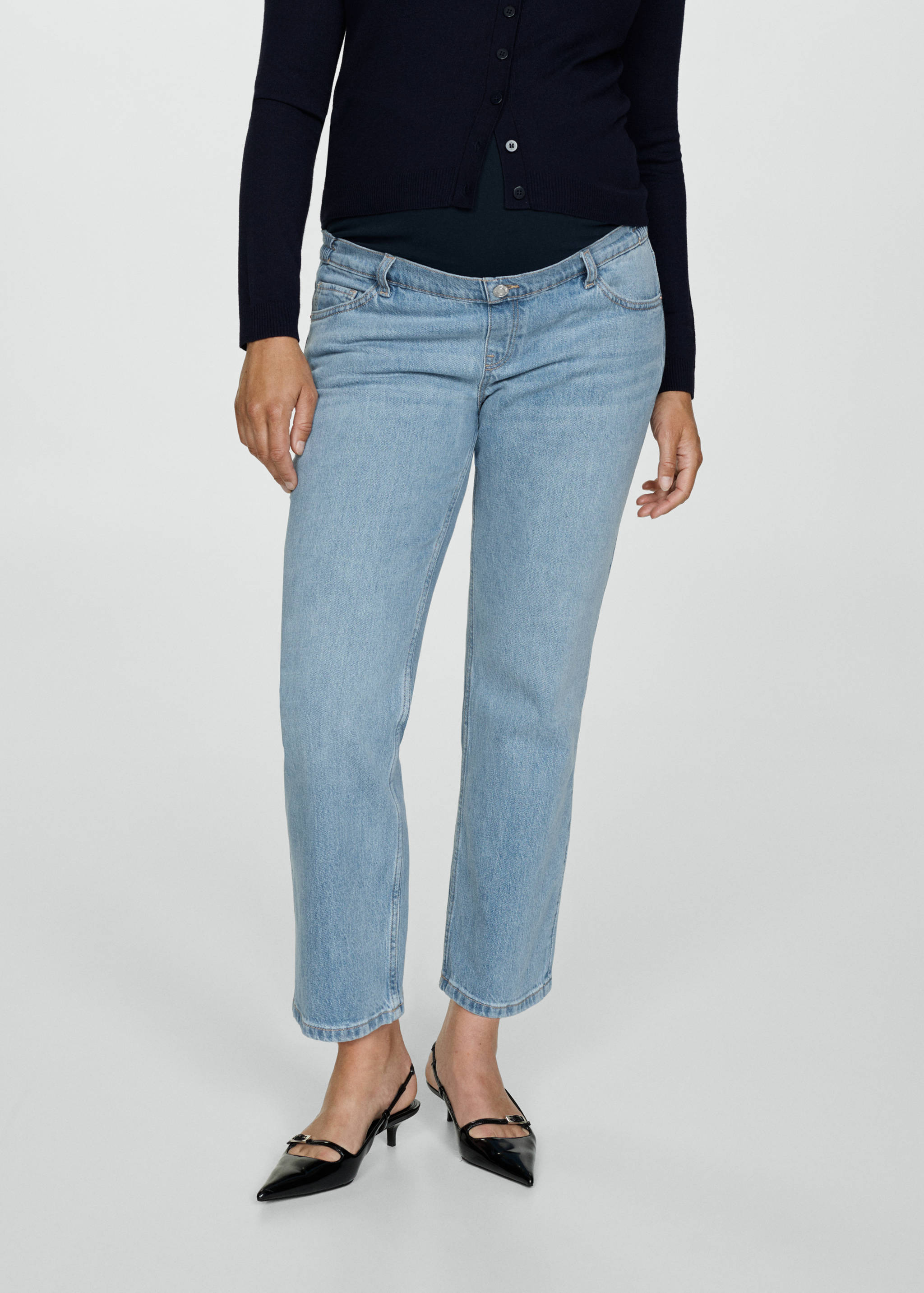 Maternity Straight Jeans - Medium plane