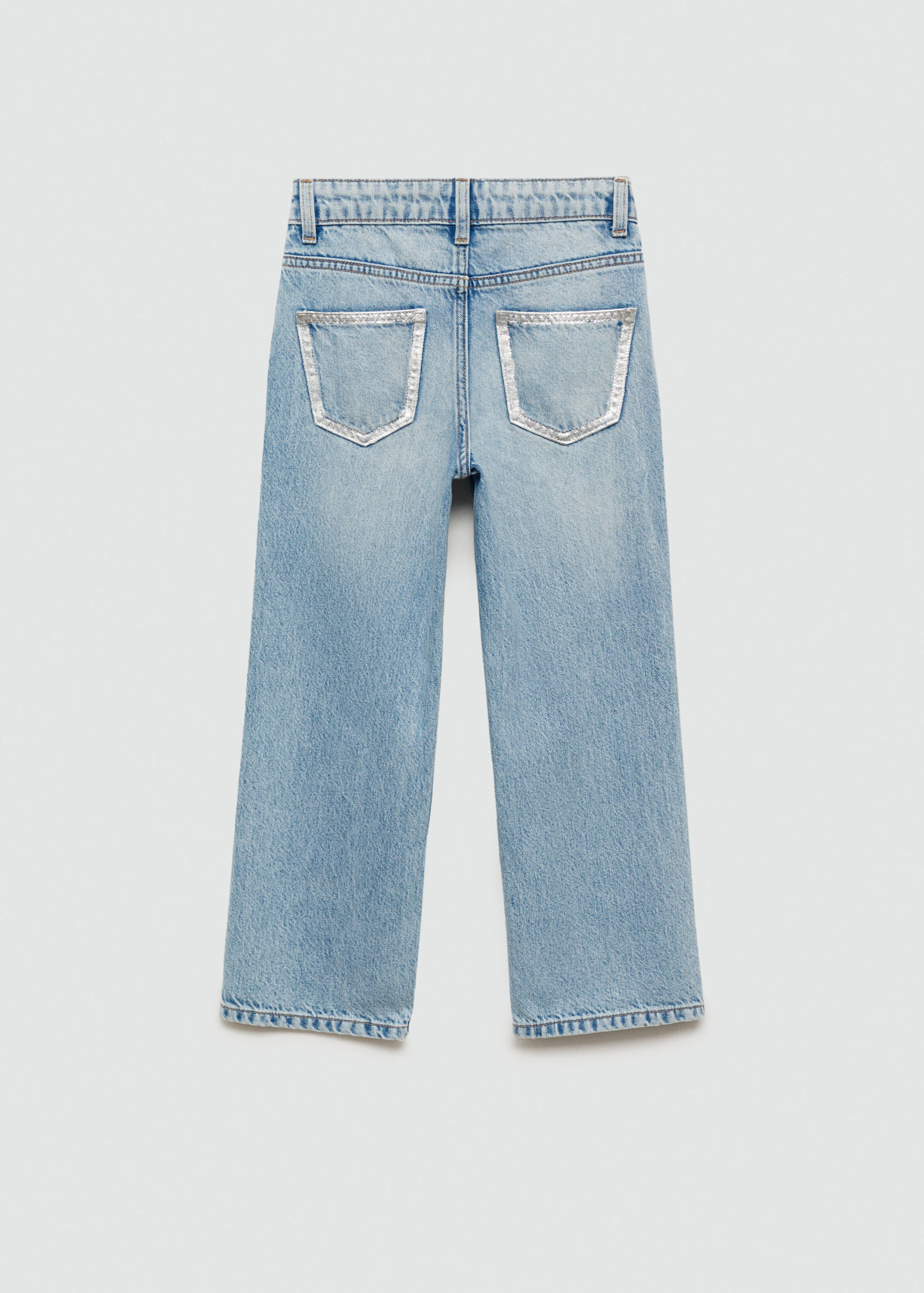 Straight-fit jeans with metallic details - Reverse of the article