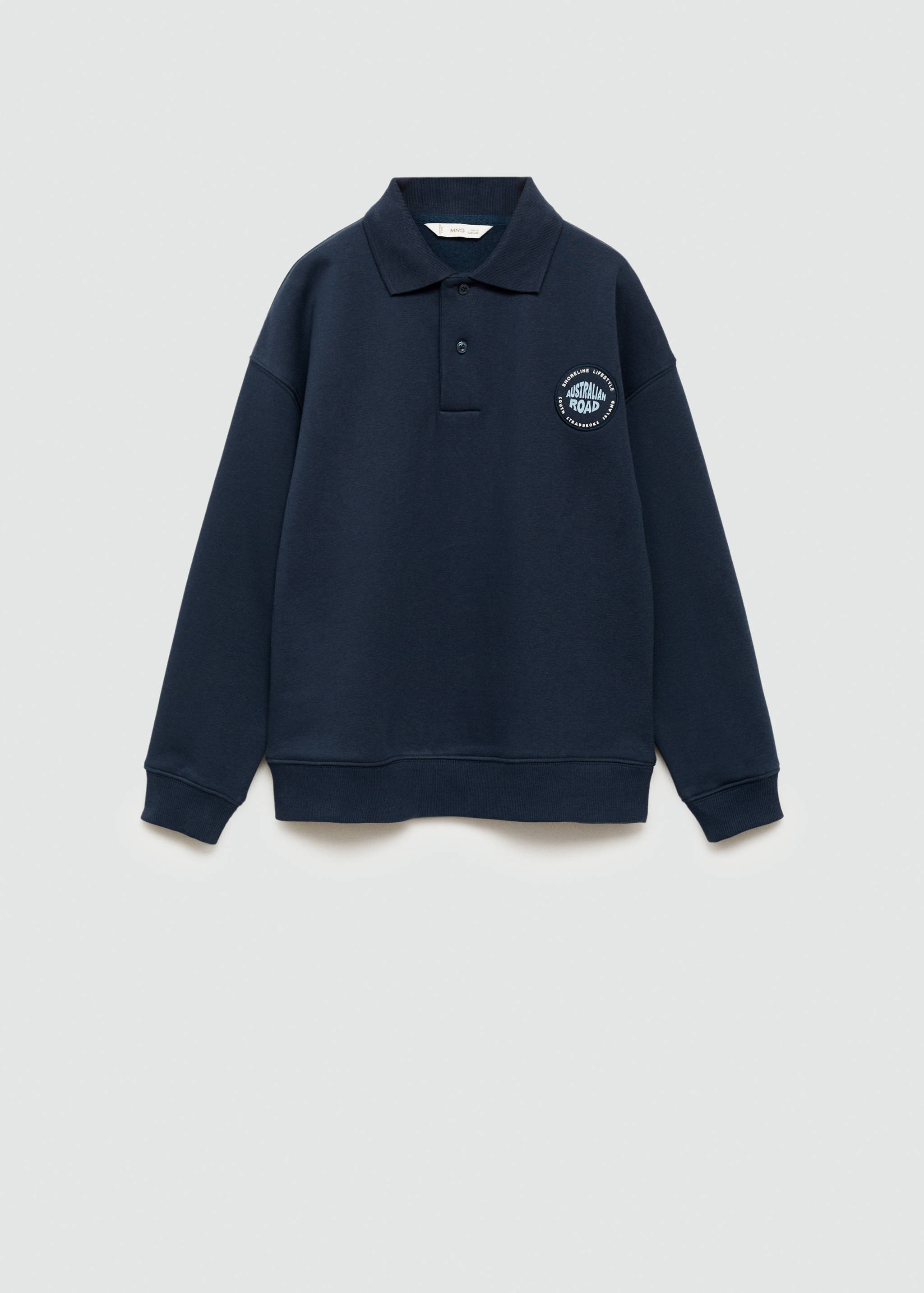 Polo sweatshirt with message - Article without model