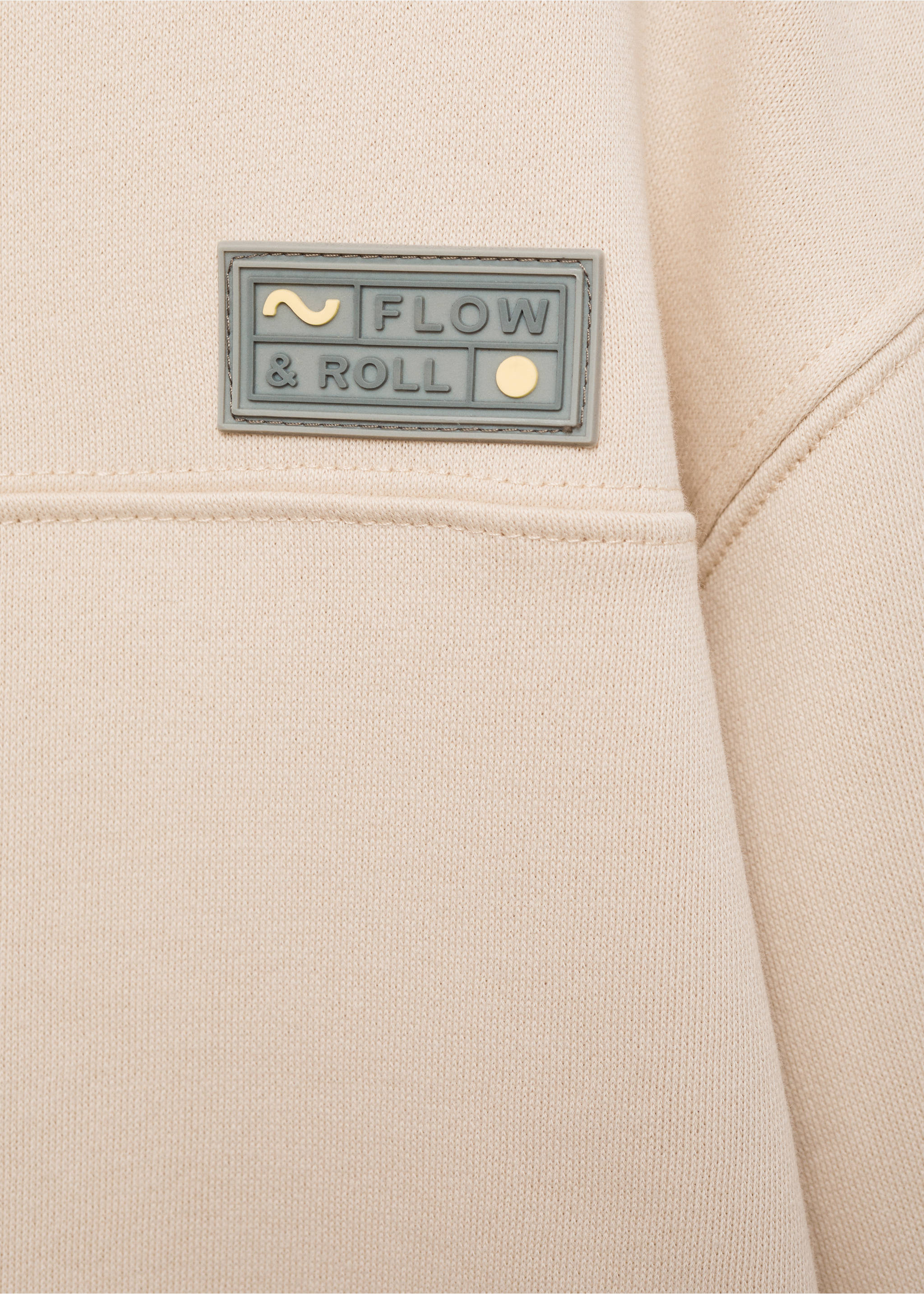 Path print sweatshirt - Details of the article 8, Sand. Ref: 77004781-00.