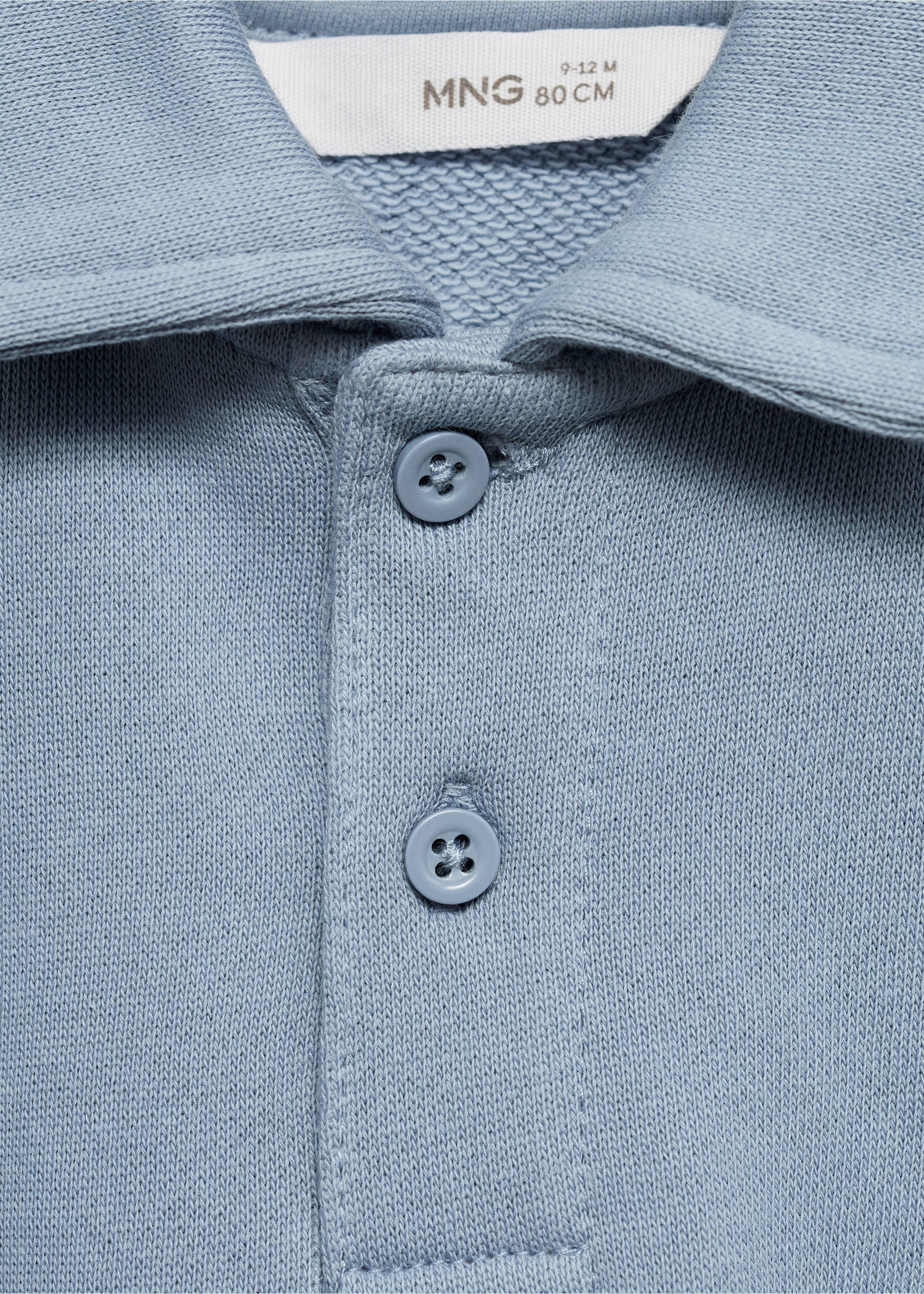 Sweatshirt met polokraag - Detail van het artikel 8, Blauw. Ref: 77004784-00.