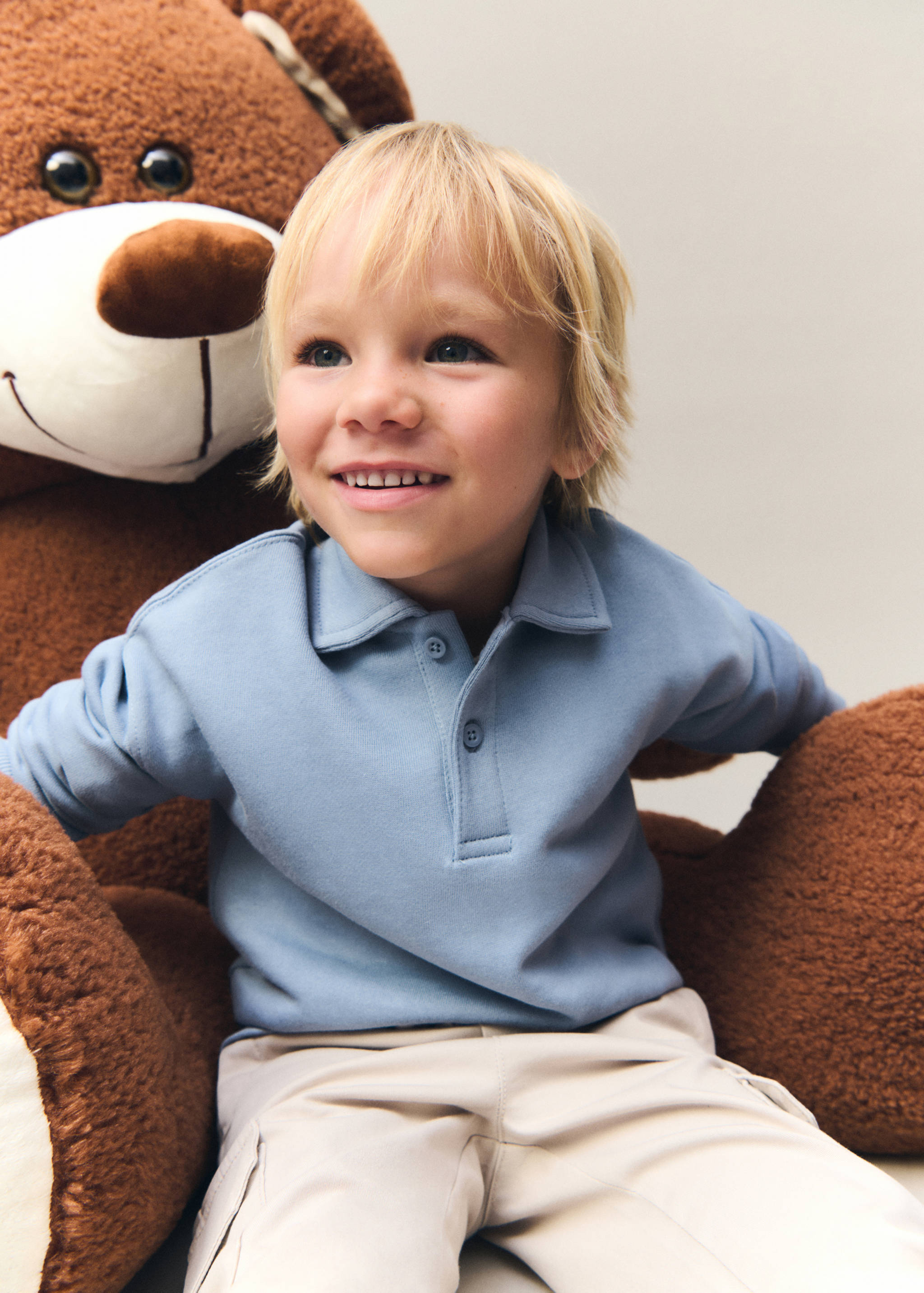 Sweatshirt mit Poloshirt-Kragen - Detail des Artikels 5