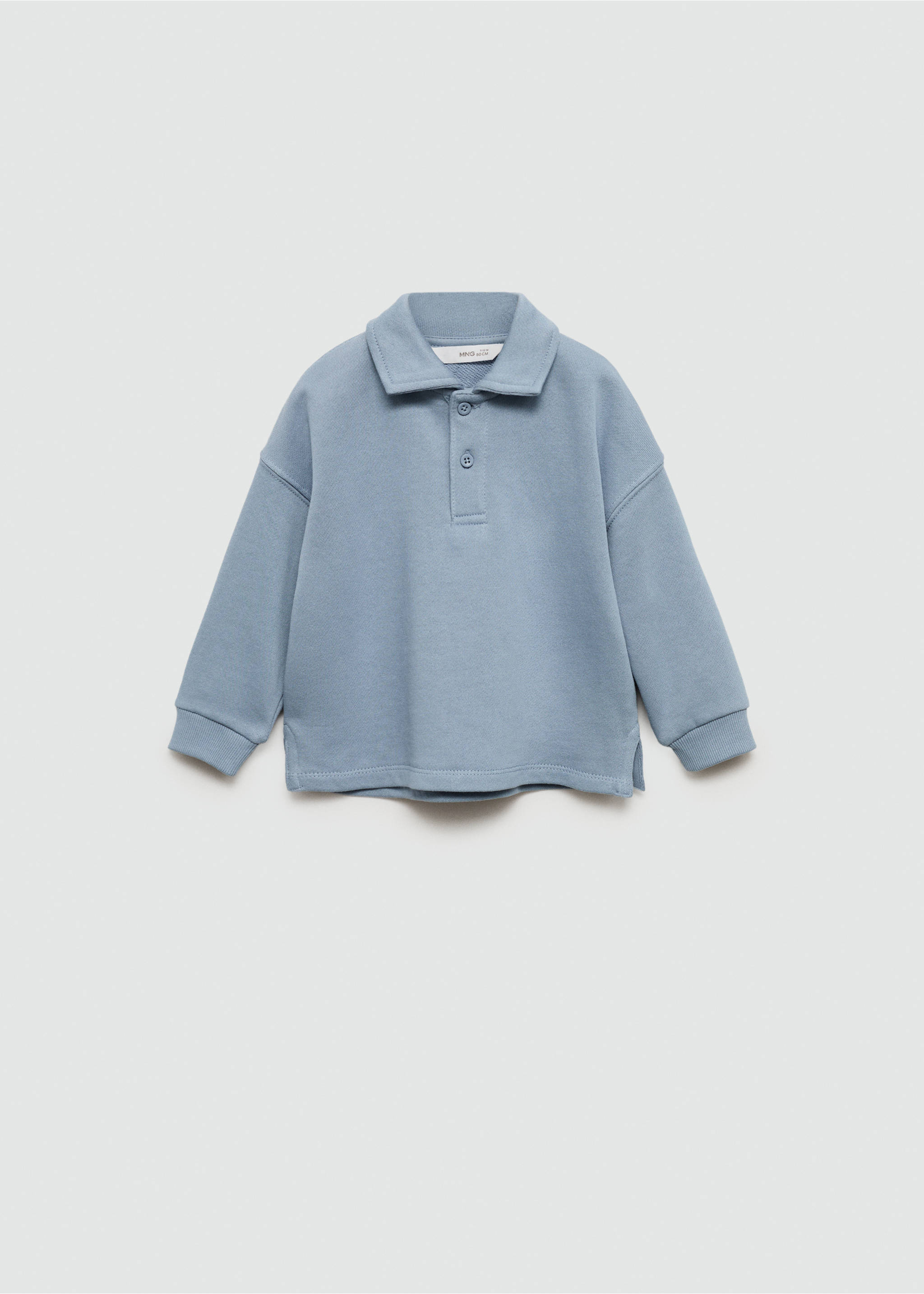 Polo-neck sweatshirt - Article without model, Blue. Ref: 77004784-00.