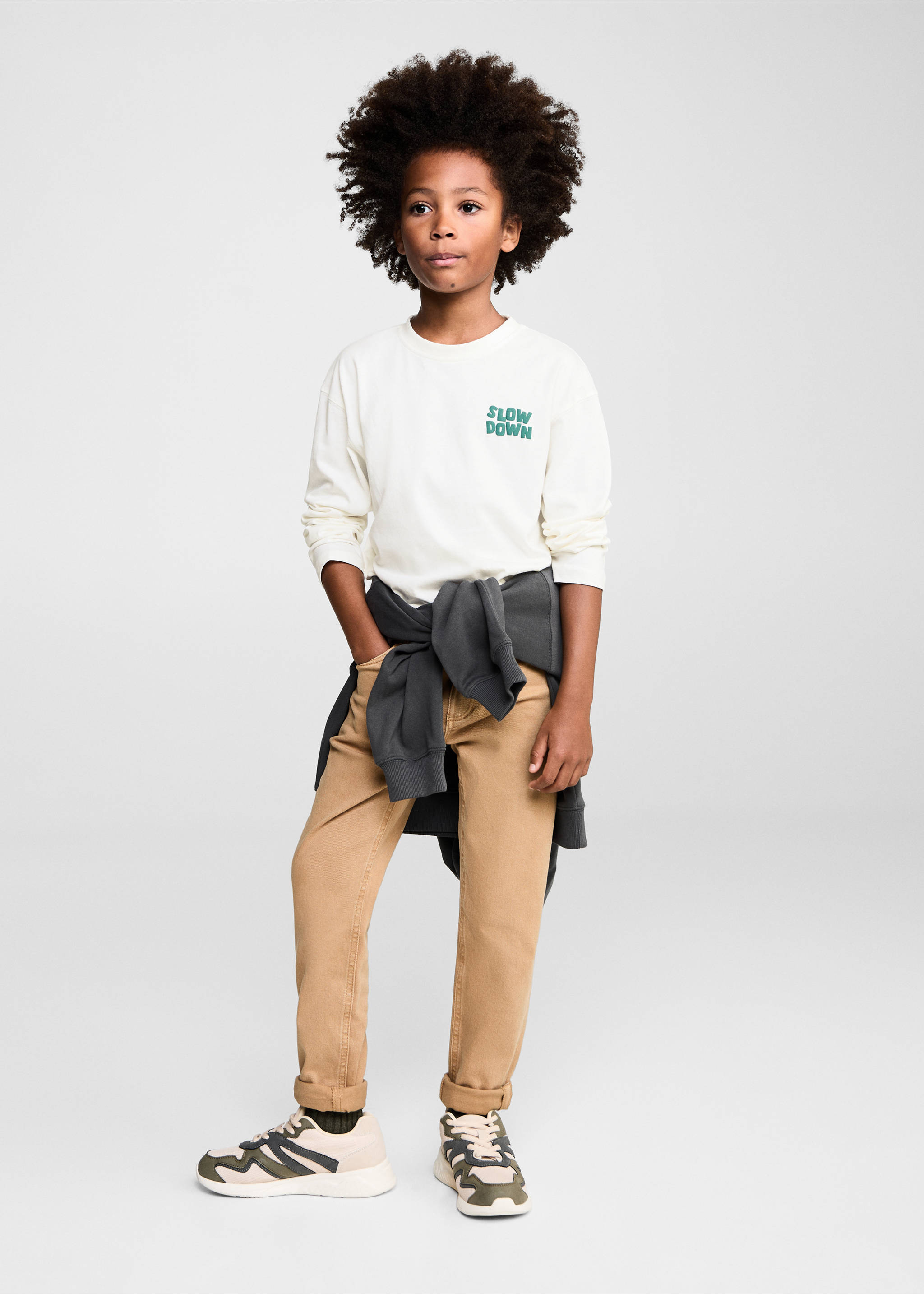 T-Shirt mit Skater-Print - Allgemeine Ansicht, Cremeweiß. Ref: 77004785-00.