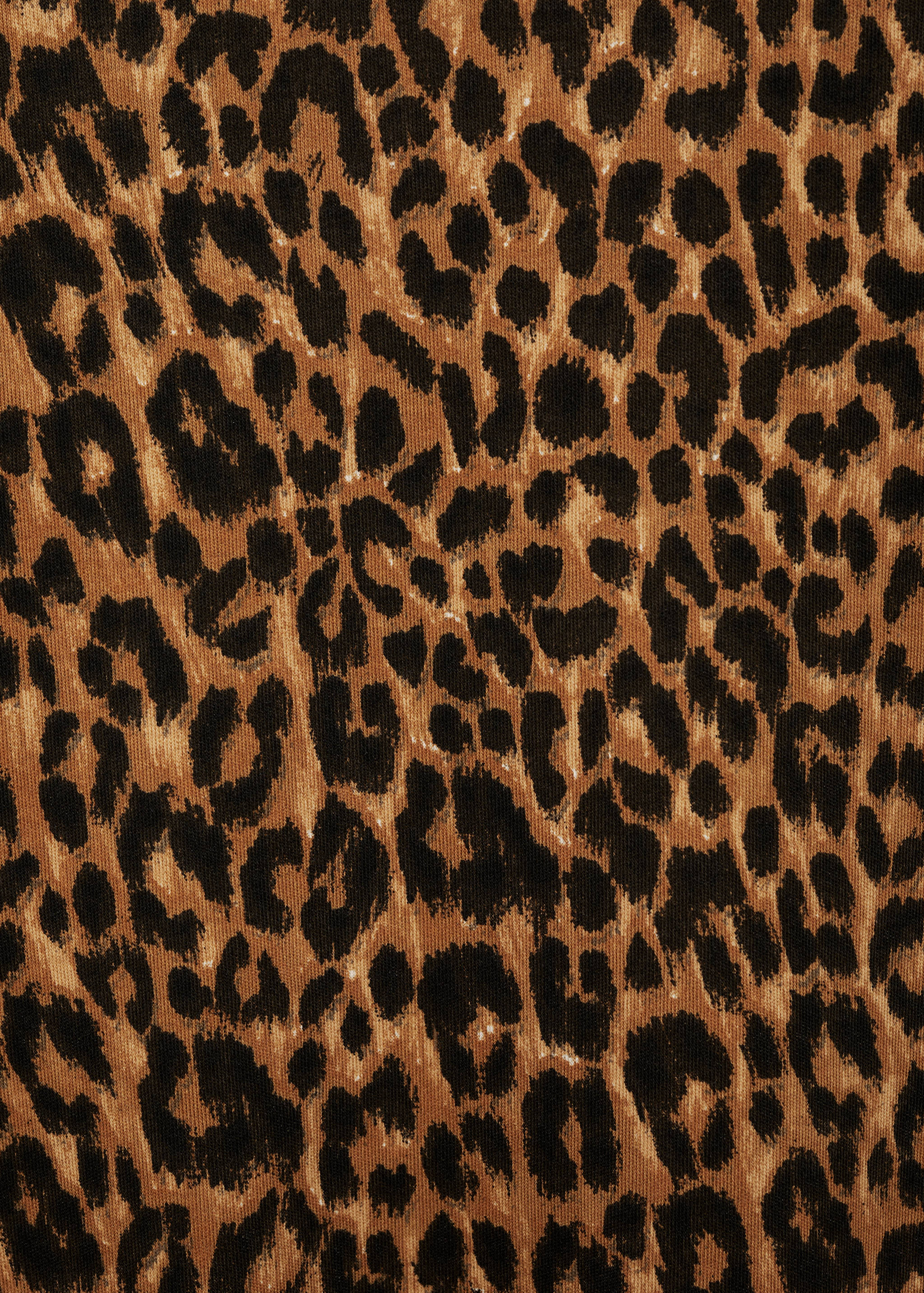 T-shirt de algodão com estampado de leopardo - Pormenor do artigo 0