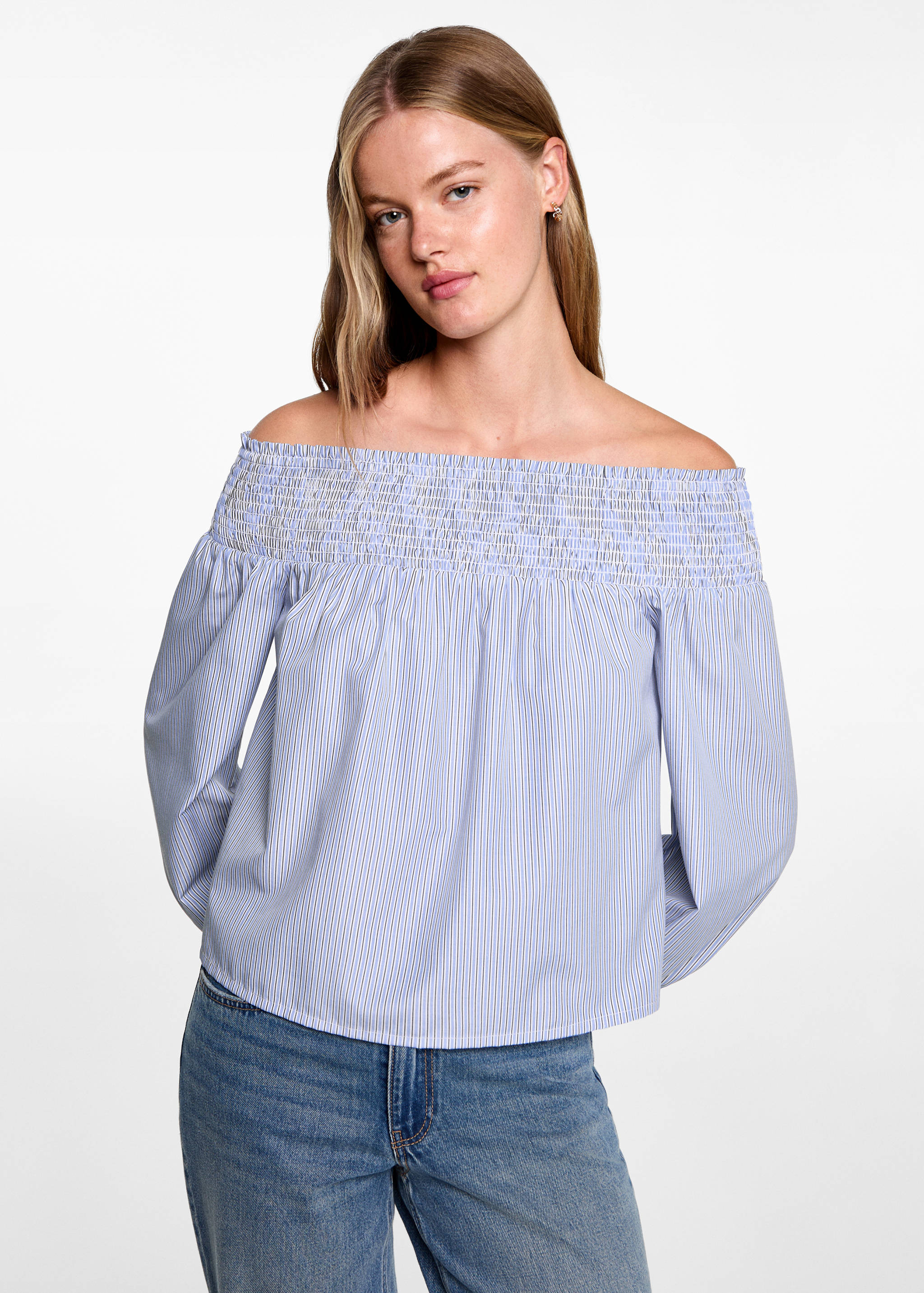 Off Shoulder-Bluse - Mittlere Ansicht
