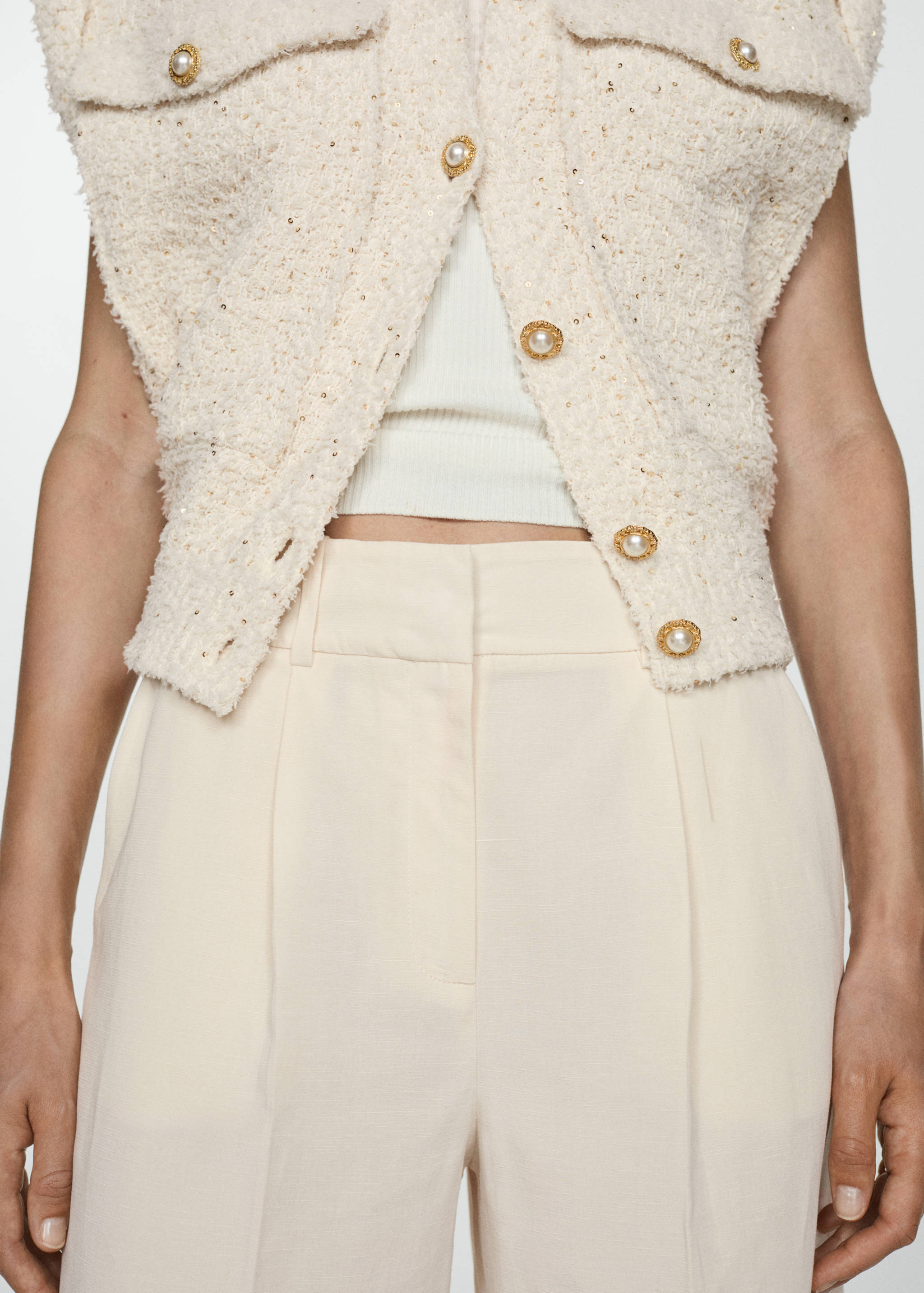 Straight lyocell trousers - Details of the article 6