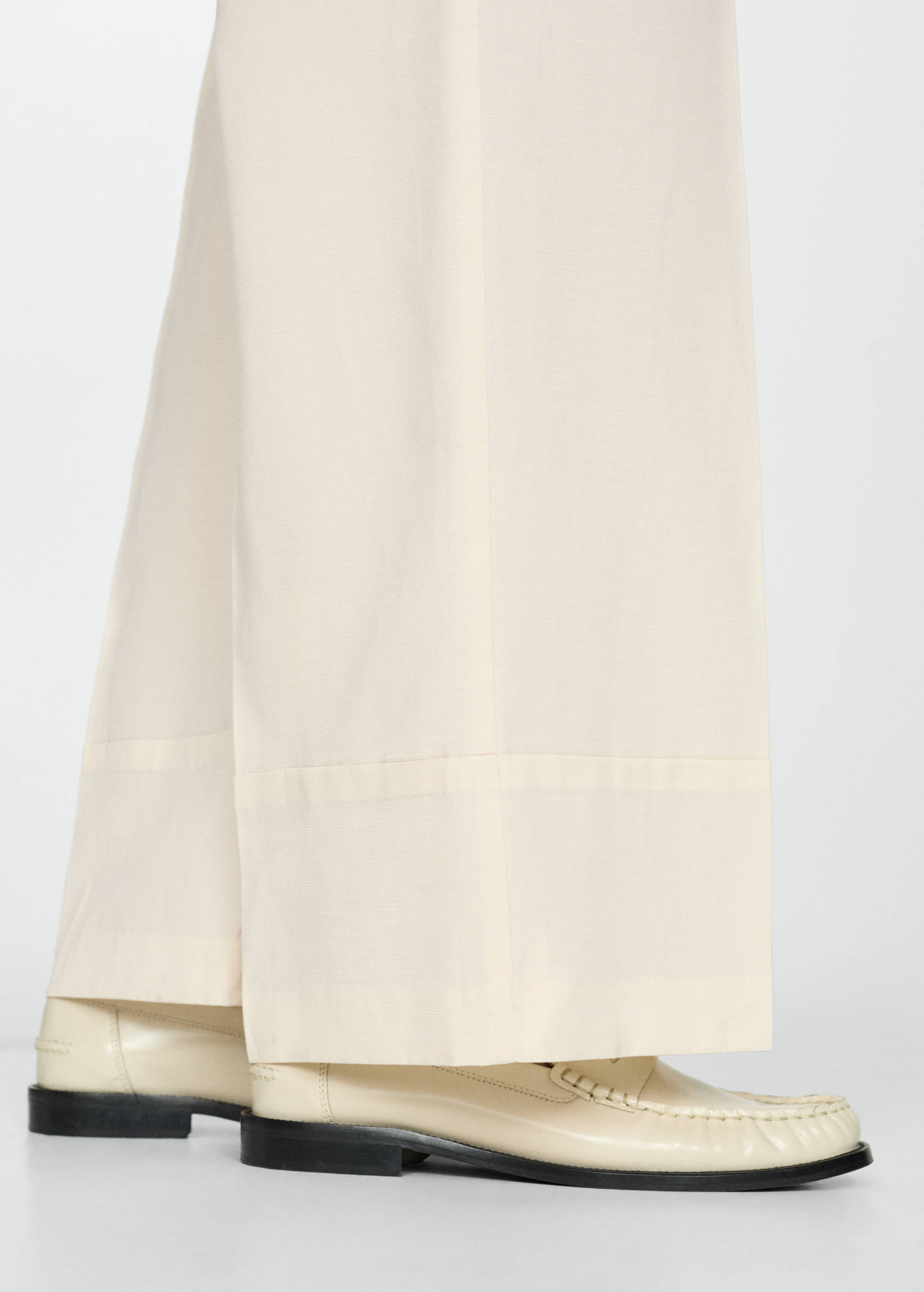 Straight lyocell trousers - Details of the article 2