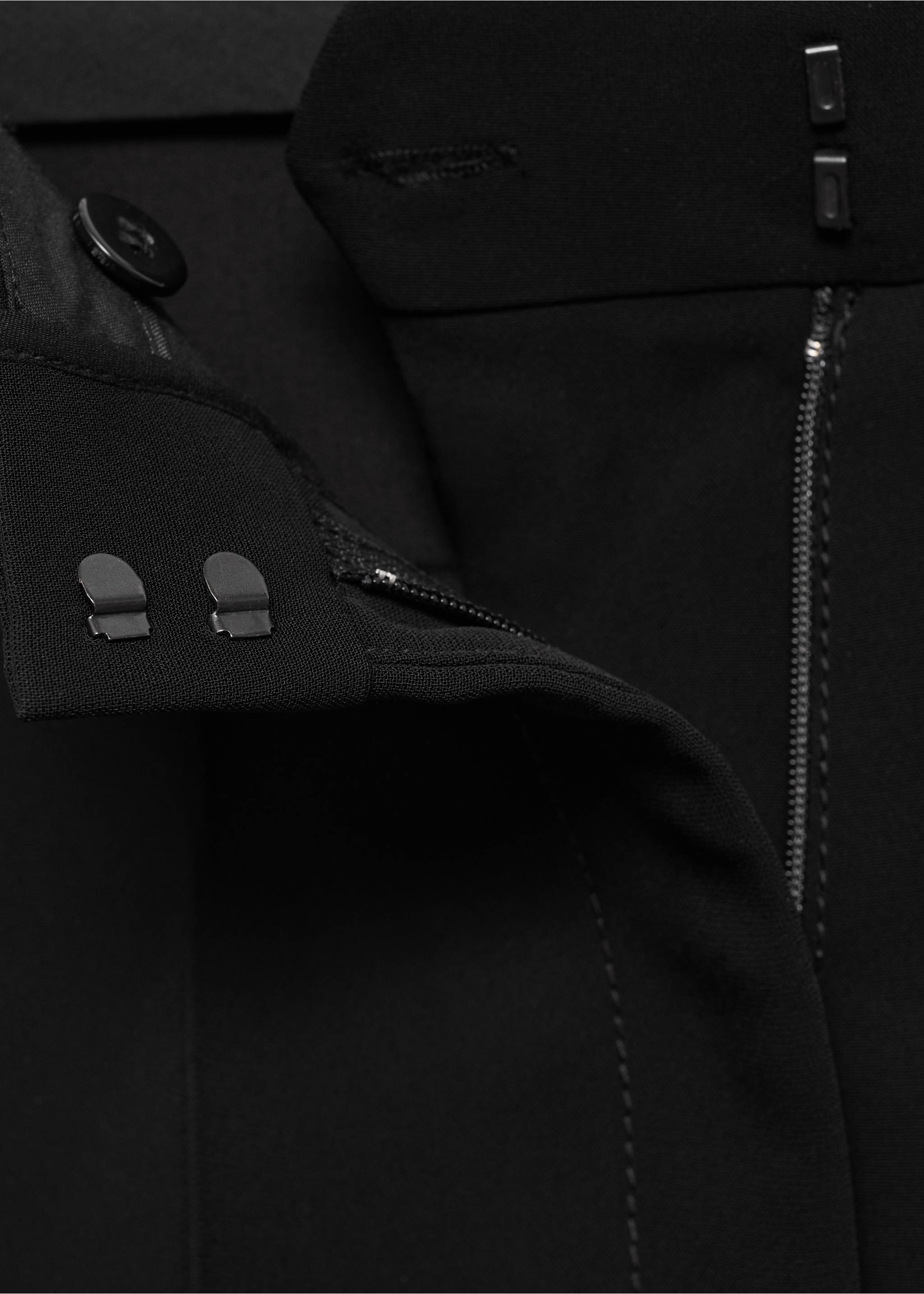 Maxi-flared pants - Details of the article 8, Black. Ref: 77004798-00.
