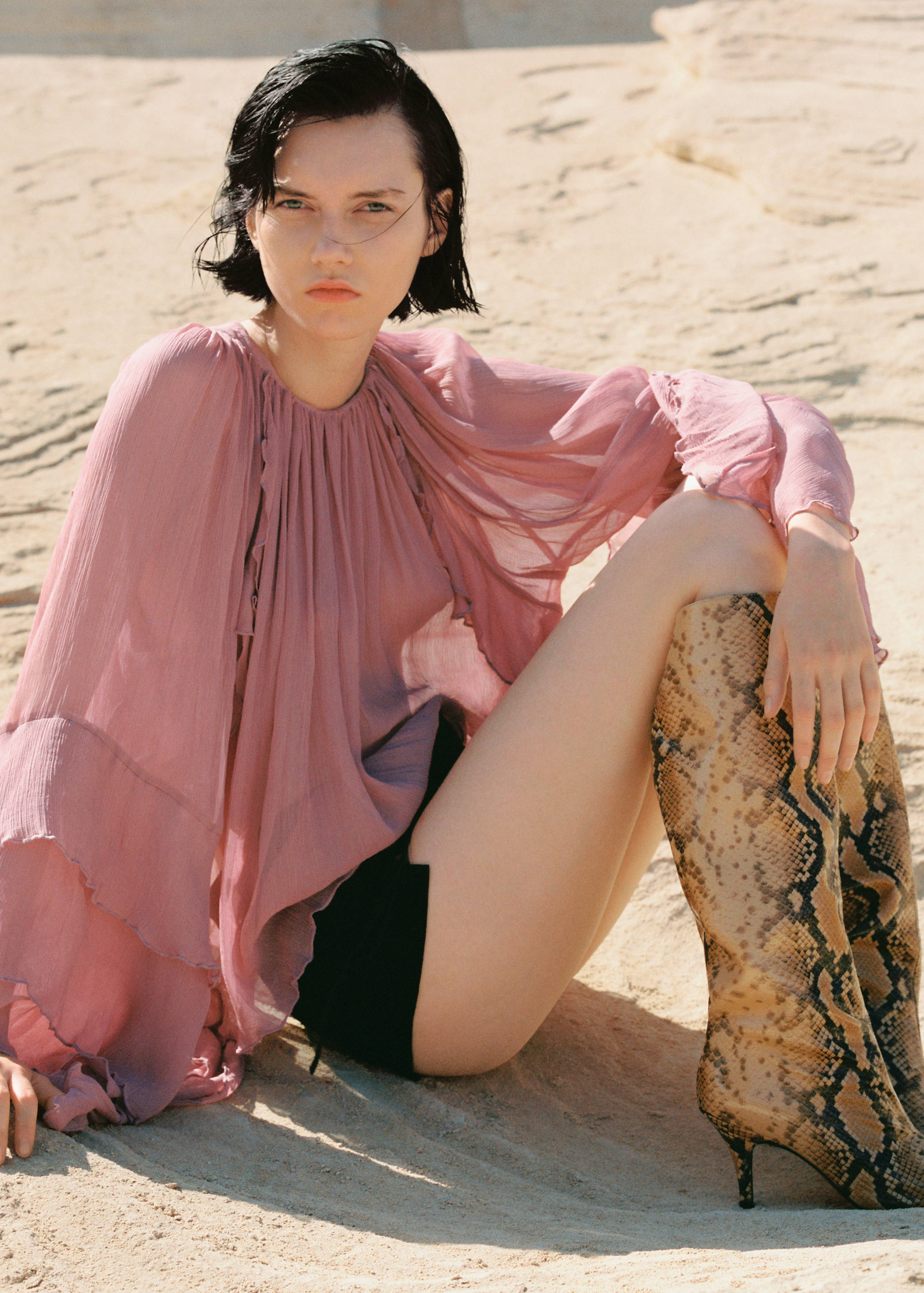 Ruffled chiffon blouse - Details of the article 7