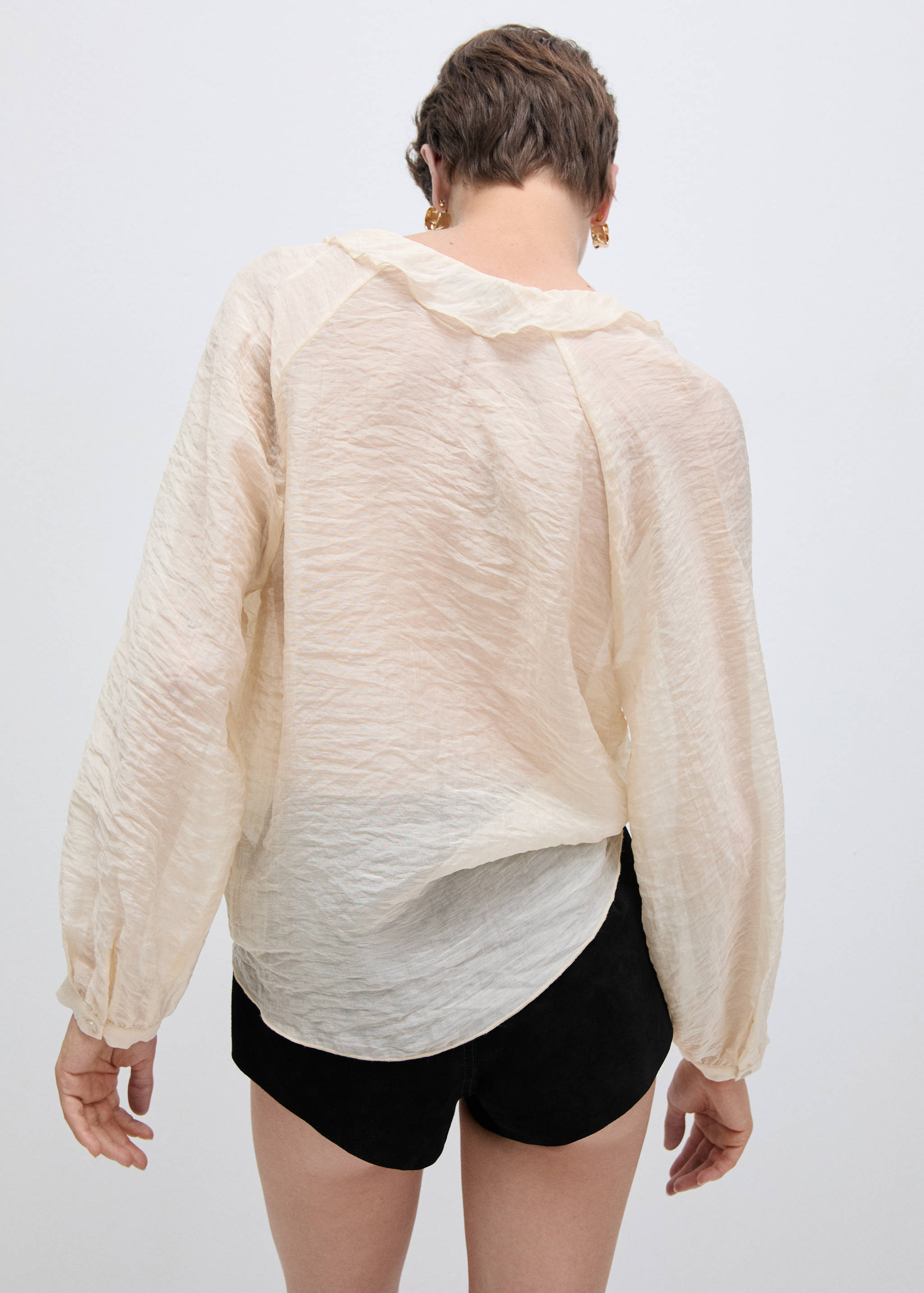 Lyocell blouse with bow - Reverse of the article