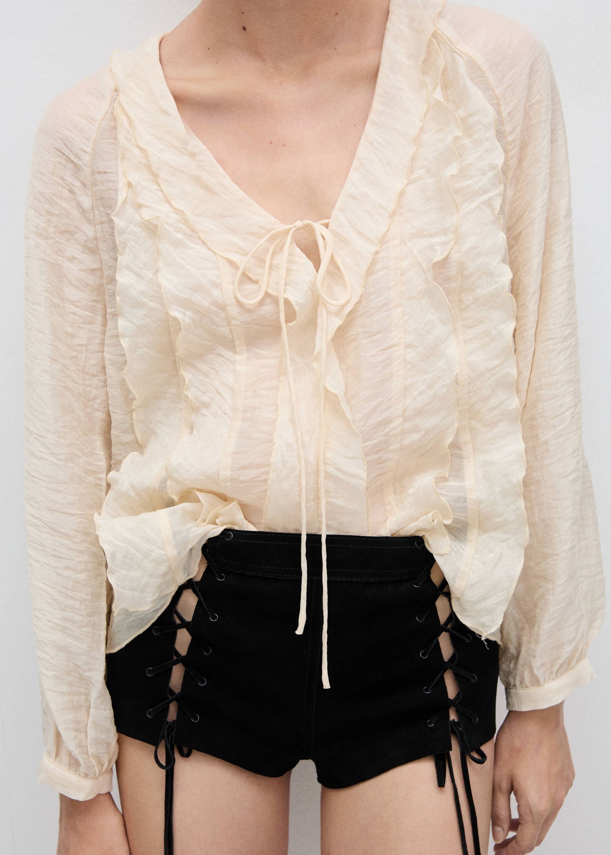 Lyocell blouse with bow - Details of the article 6