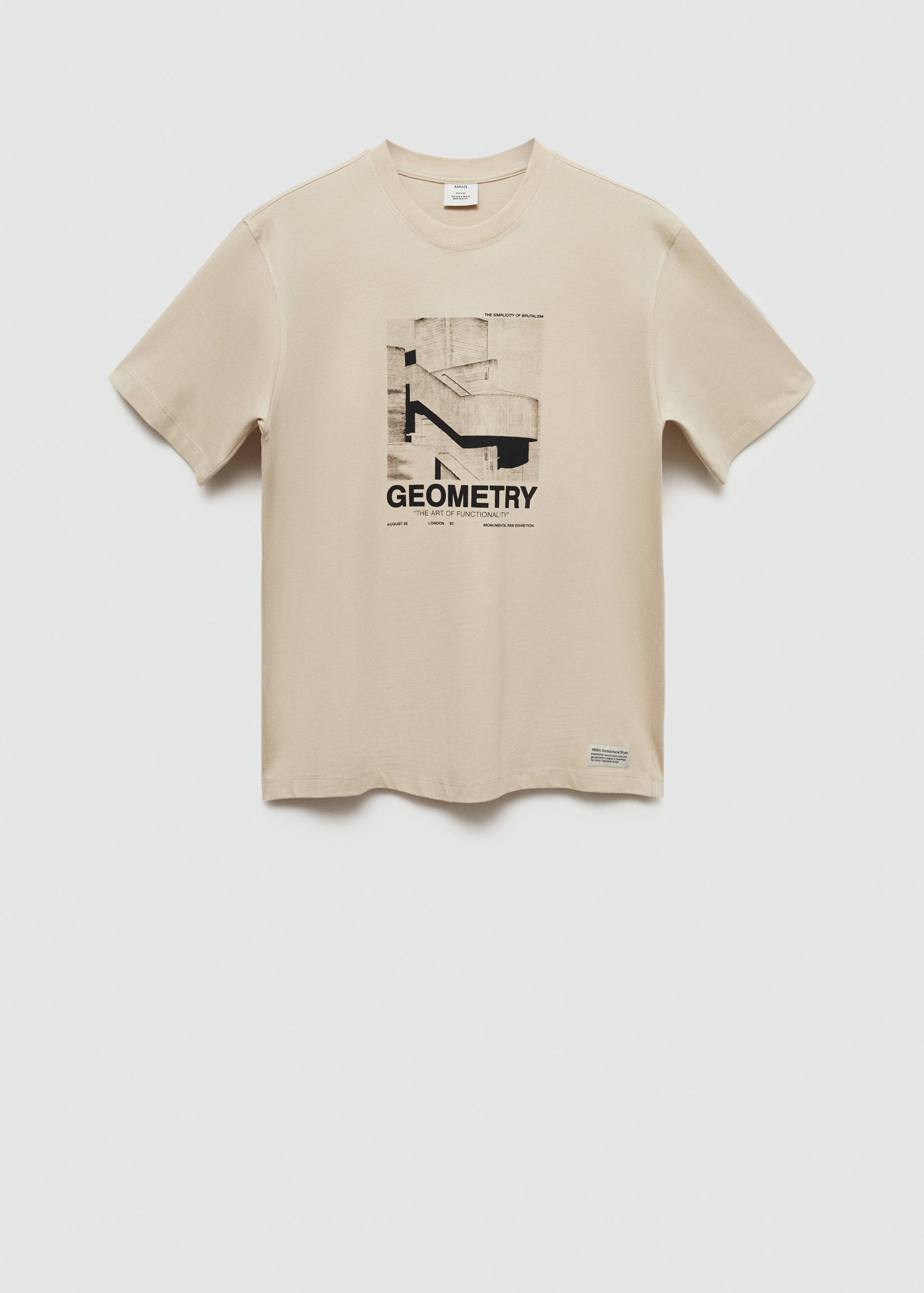 T-shirt de 100% algodão com estampado gráfico à frente - Artigo sem modelo