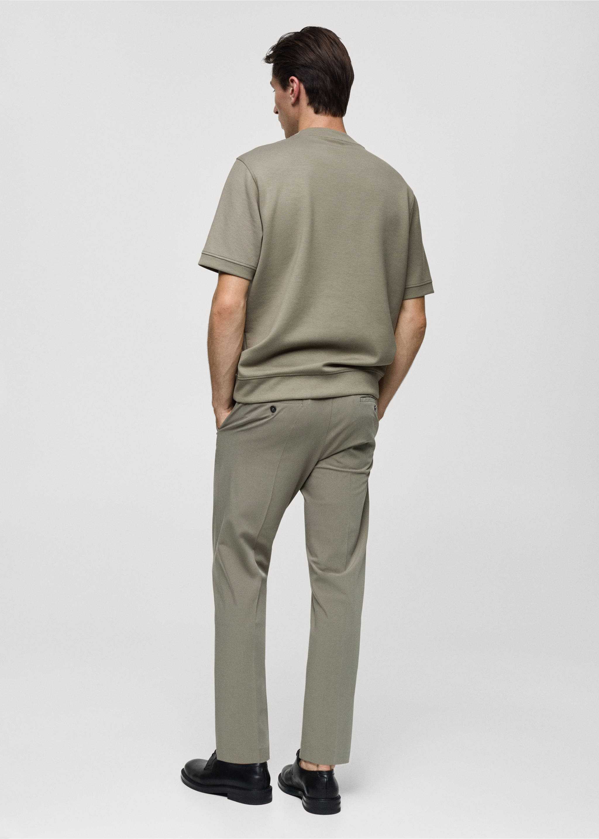 Regular-fit sweatshirt - Reverse of the article, Medium Green. Ref: 77005153-00.