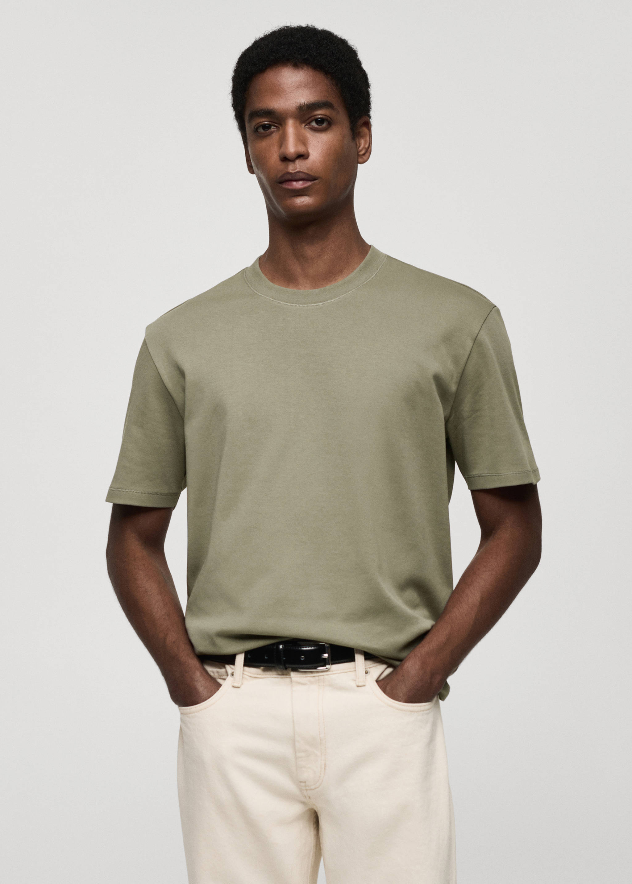 Camiseta regular fit 100% algodón - Plano medio