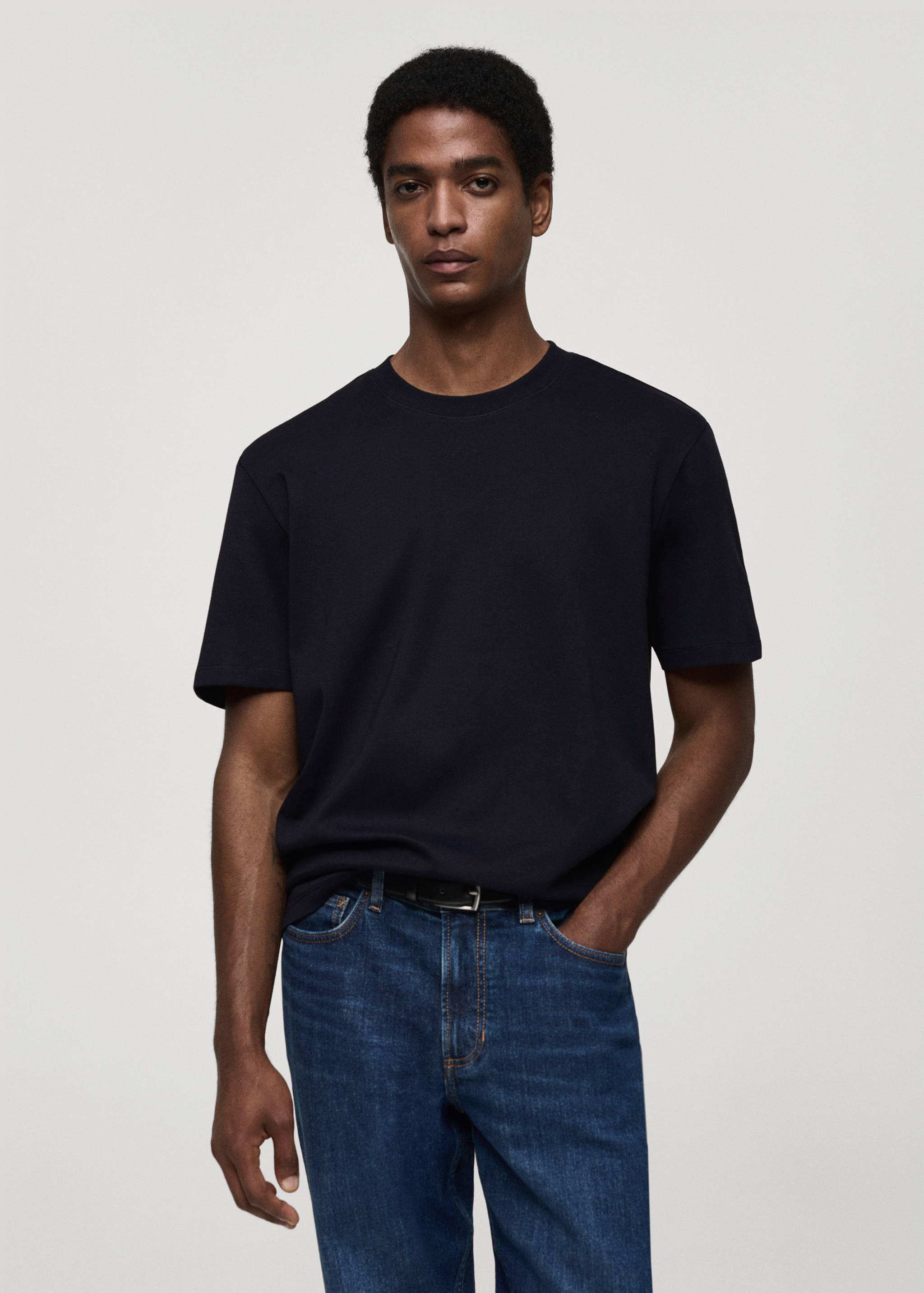 Camiseta regular fit 100% algodón - Plano medio