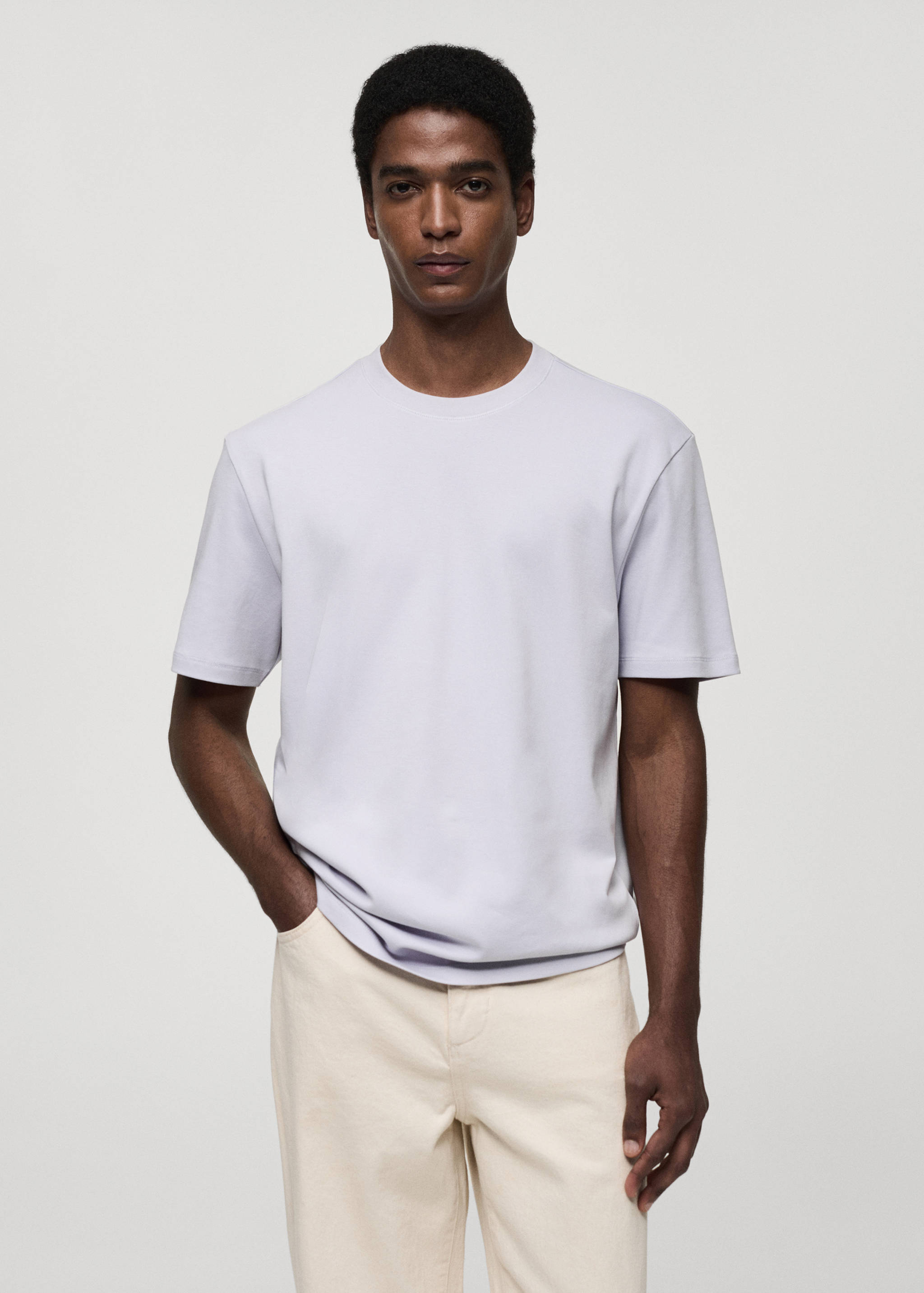 Camiseta regular fit 100% algodón - Plano medio