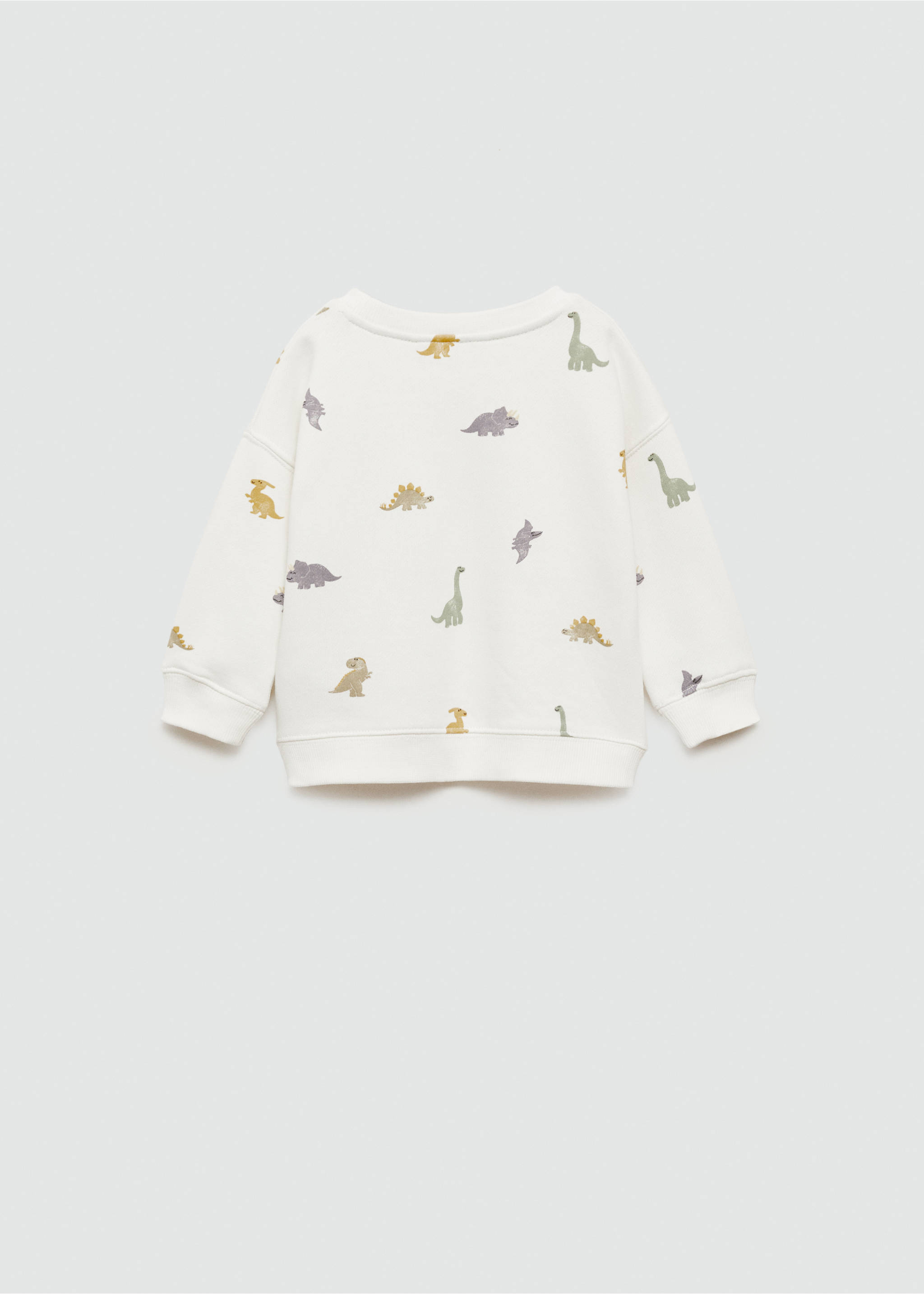 Kapuzenjacke mit Dinosauriern - Rückseite des Artikels, Cremeweiß. Ref: 77005155-00.