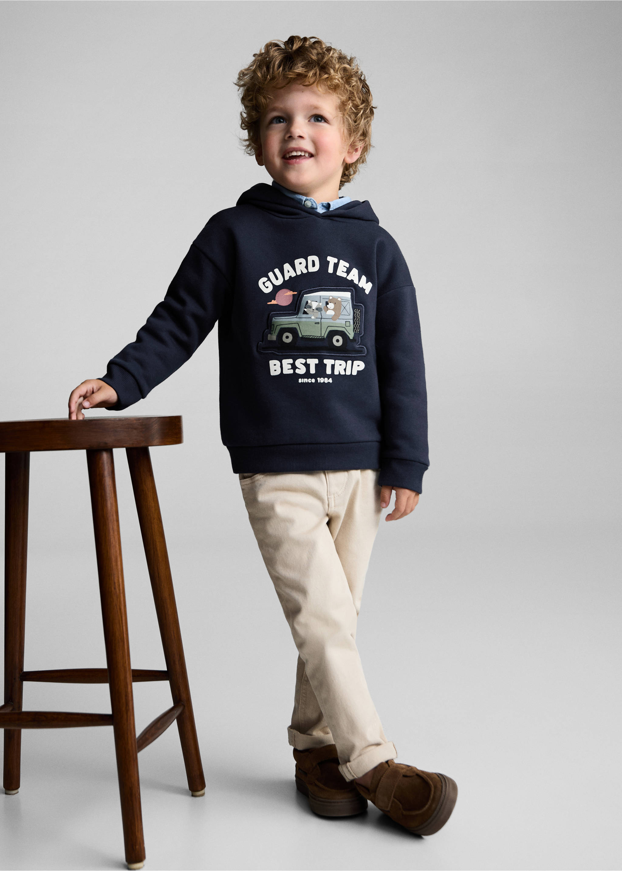 Path print sweatshirt - General plane, Dark Navy. Ref: 77005156-00.