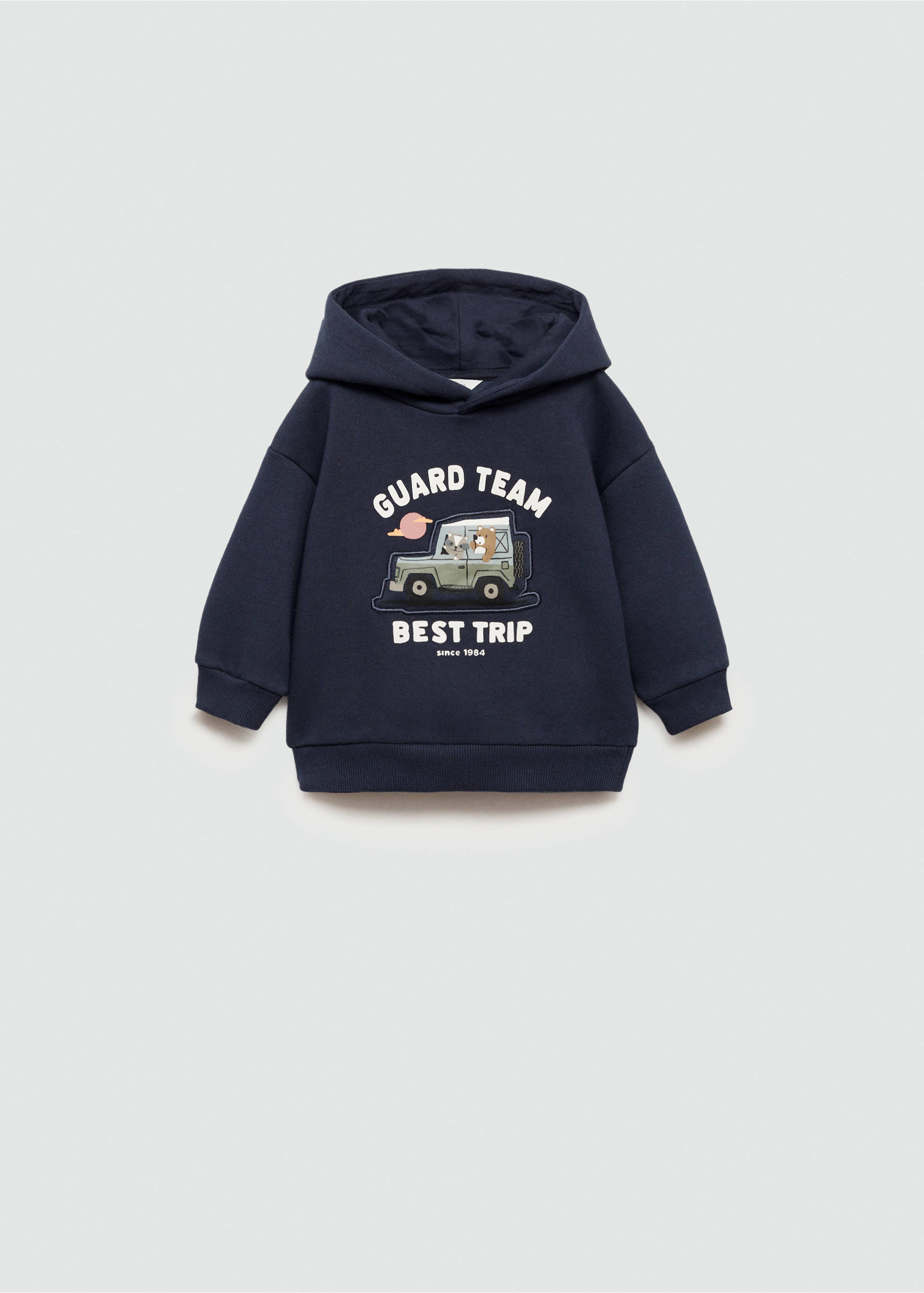 Path print sweatshirt - Article without model, Dark Navy. Ref: 77005156-00.