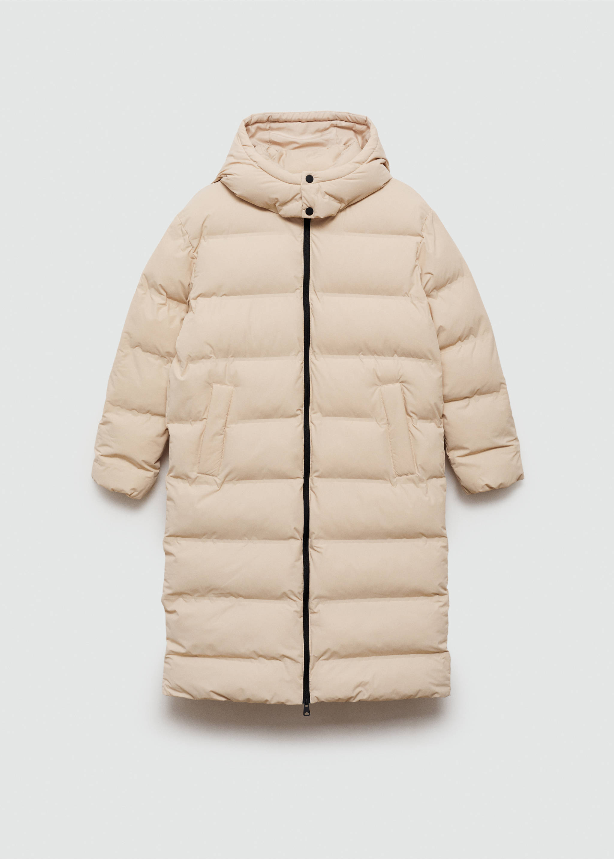 Langer Steppanorak - Artikel ohne Model, Beige. Ref: 77005633-00.