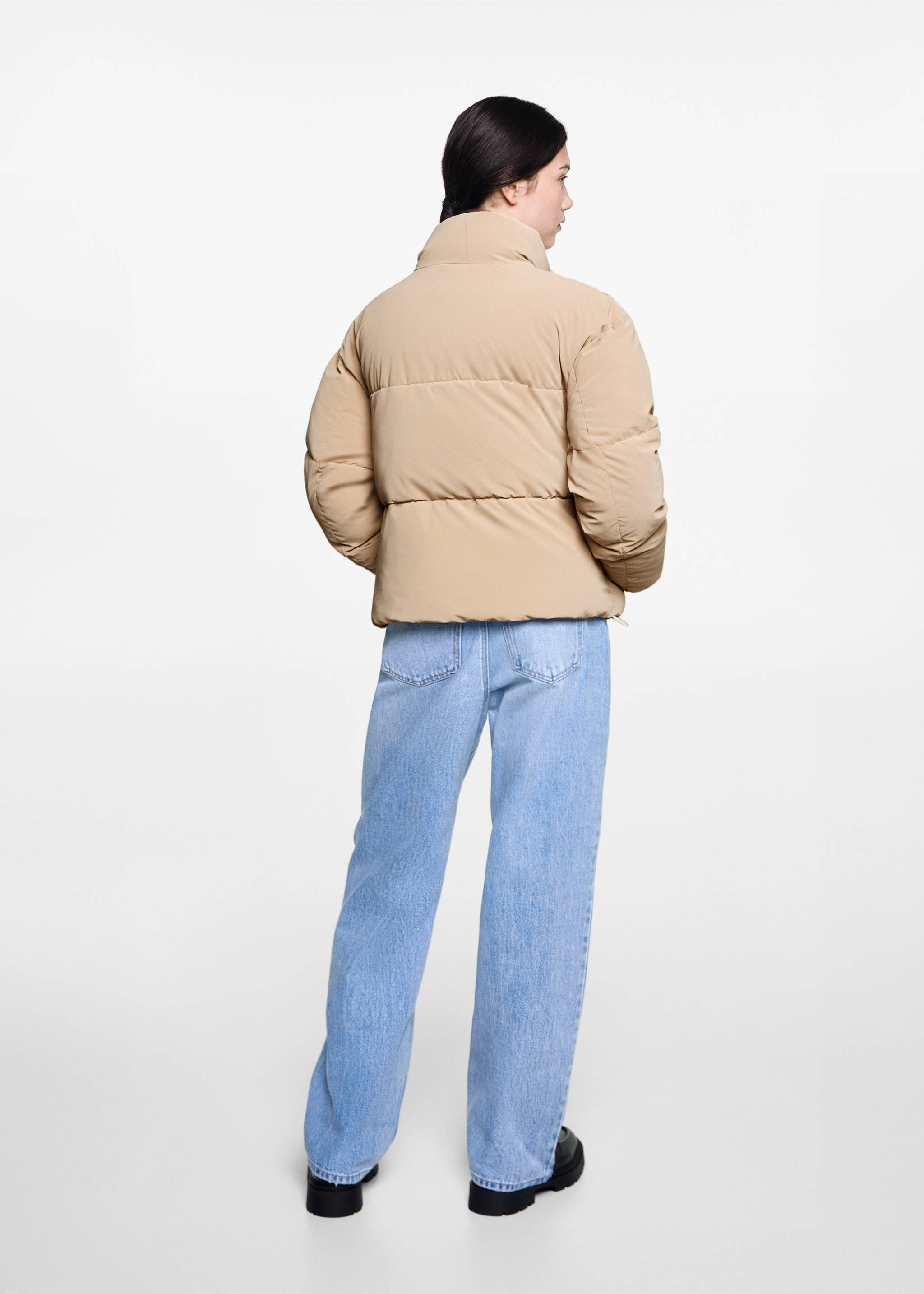 Wasserabweisende Steppjacke - Rückseite des Artikels, Beige. Ref: 77005635-00.