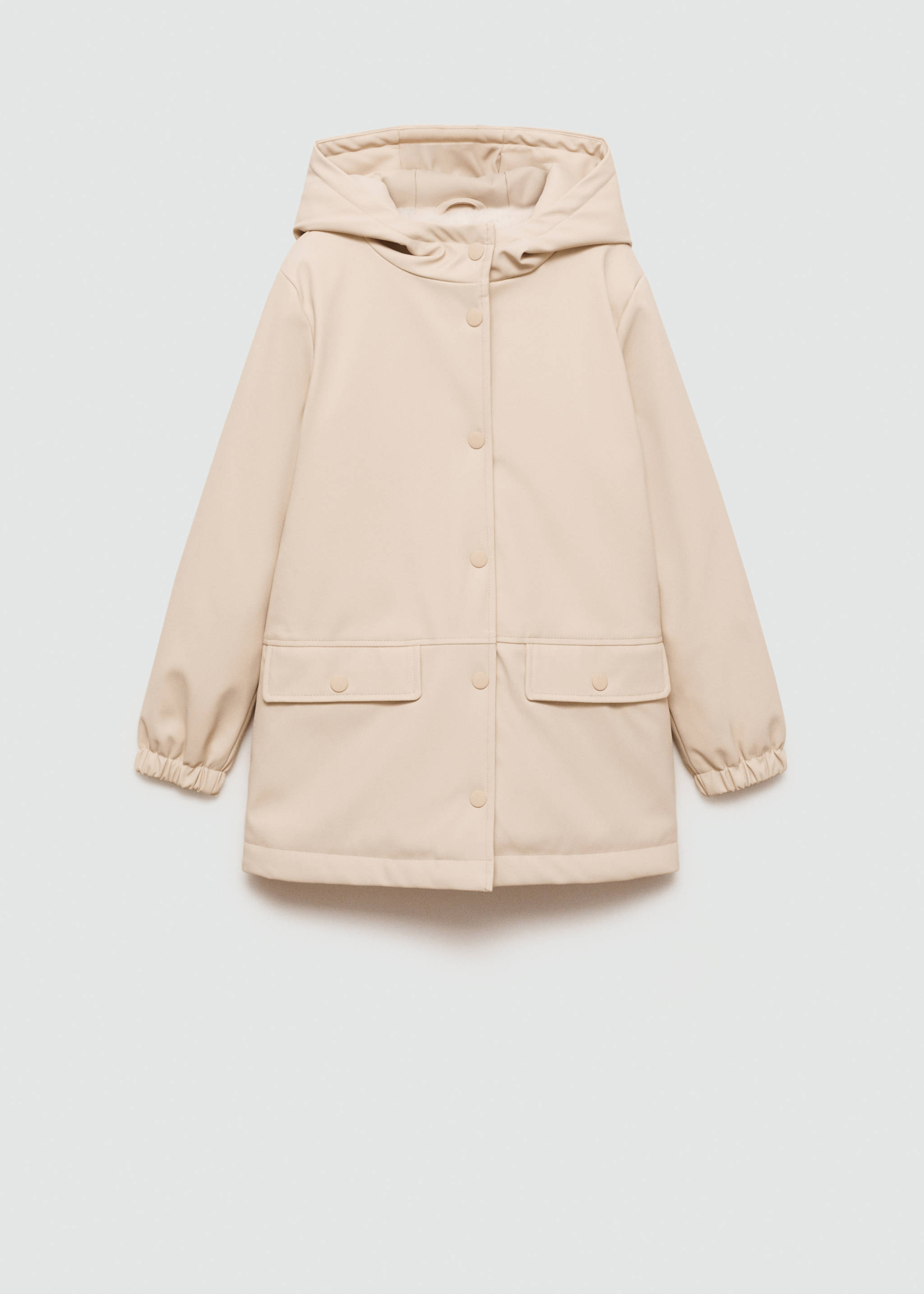 Hooded water-repellent coat - Article without model