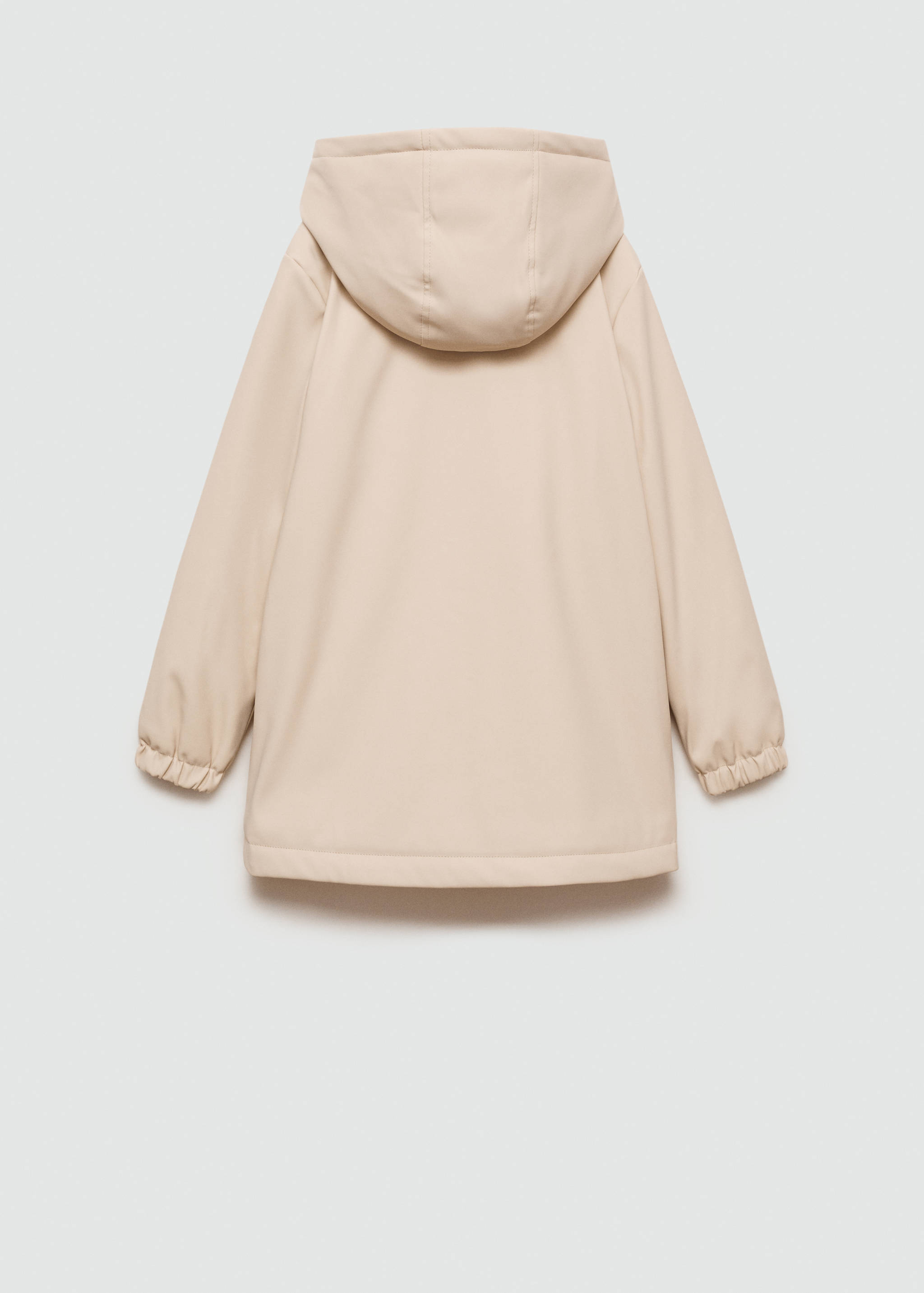 Hooded water-repellent coat - Reverse of the article