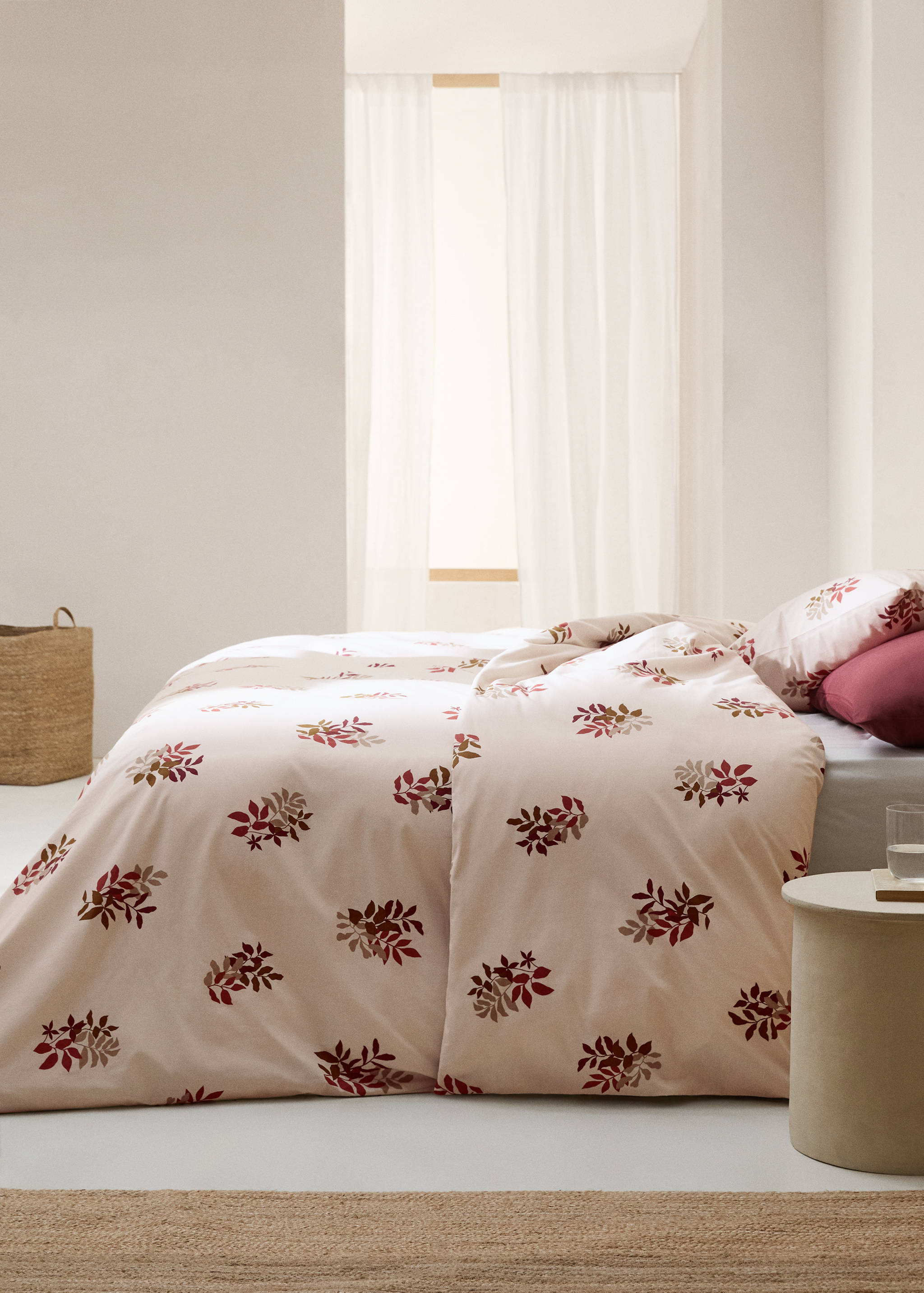 Bettbezug aus 100 % Baumwolle mit floralem Design für 150 cm Bett - Allgemeine Ansicht