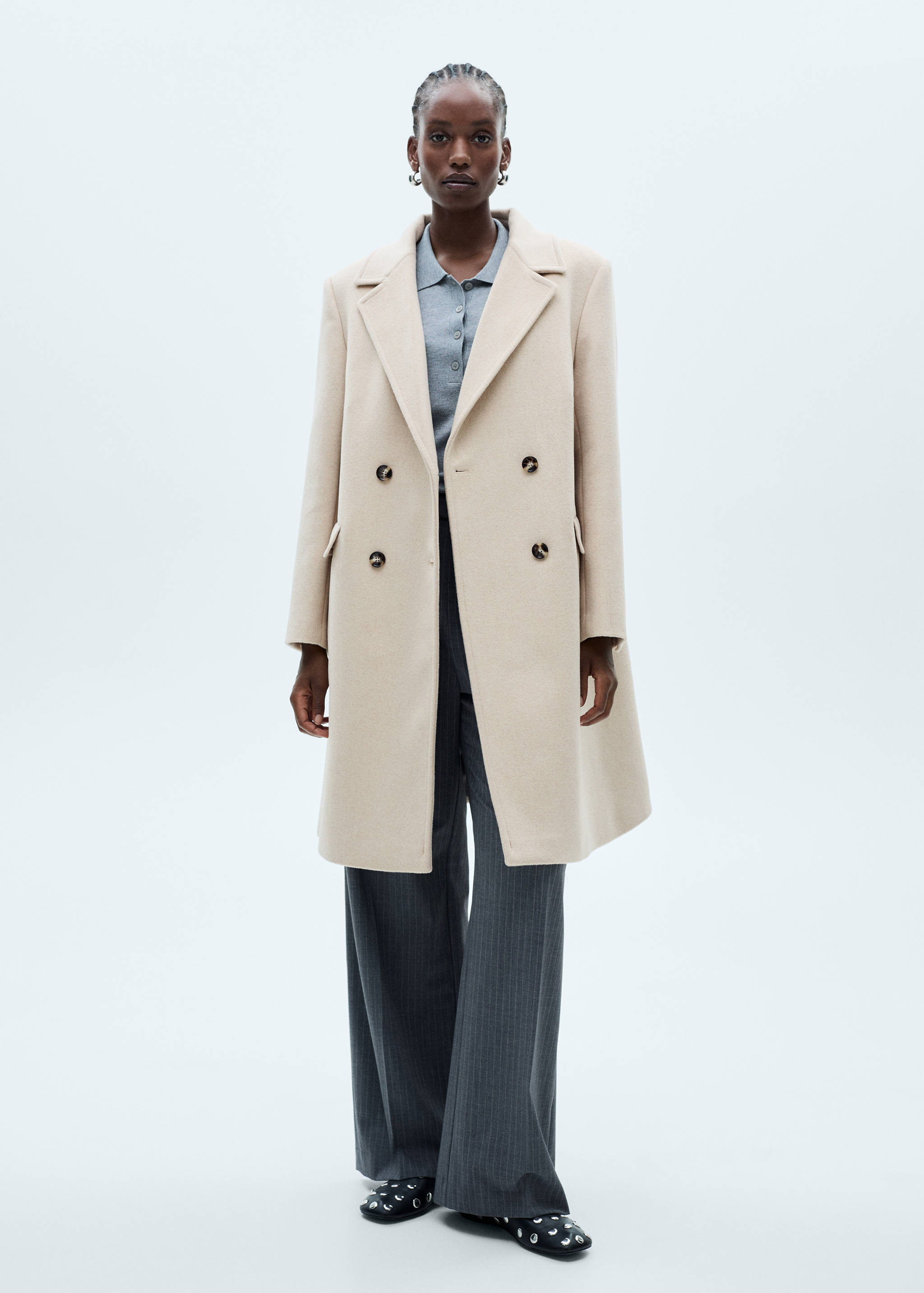 Double-breasted wool coat - Details of the article 3
