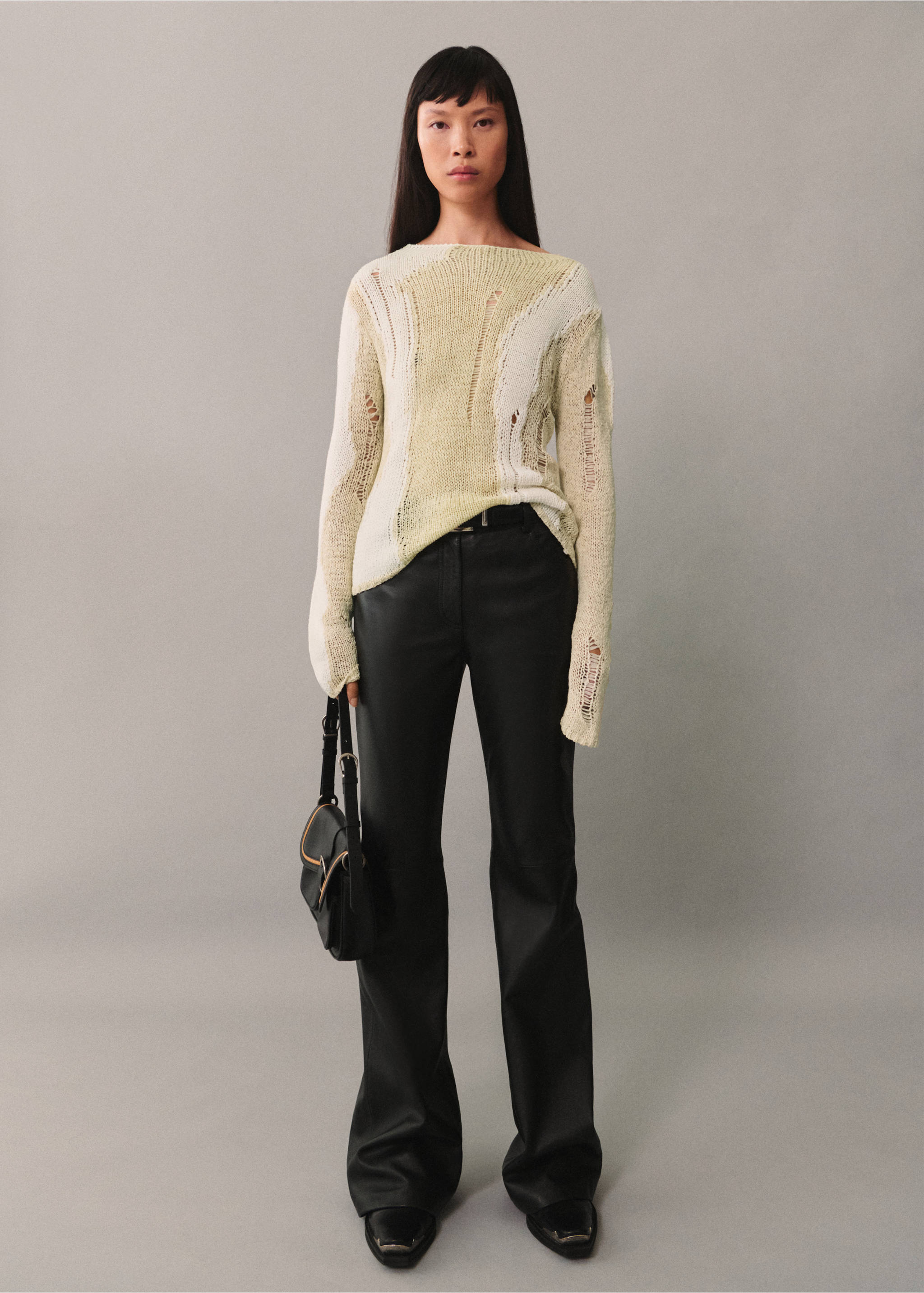 Knitted sweater - General plane, Ecru. Ref: 77005646-00.