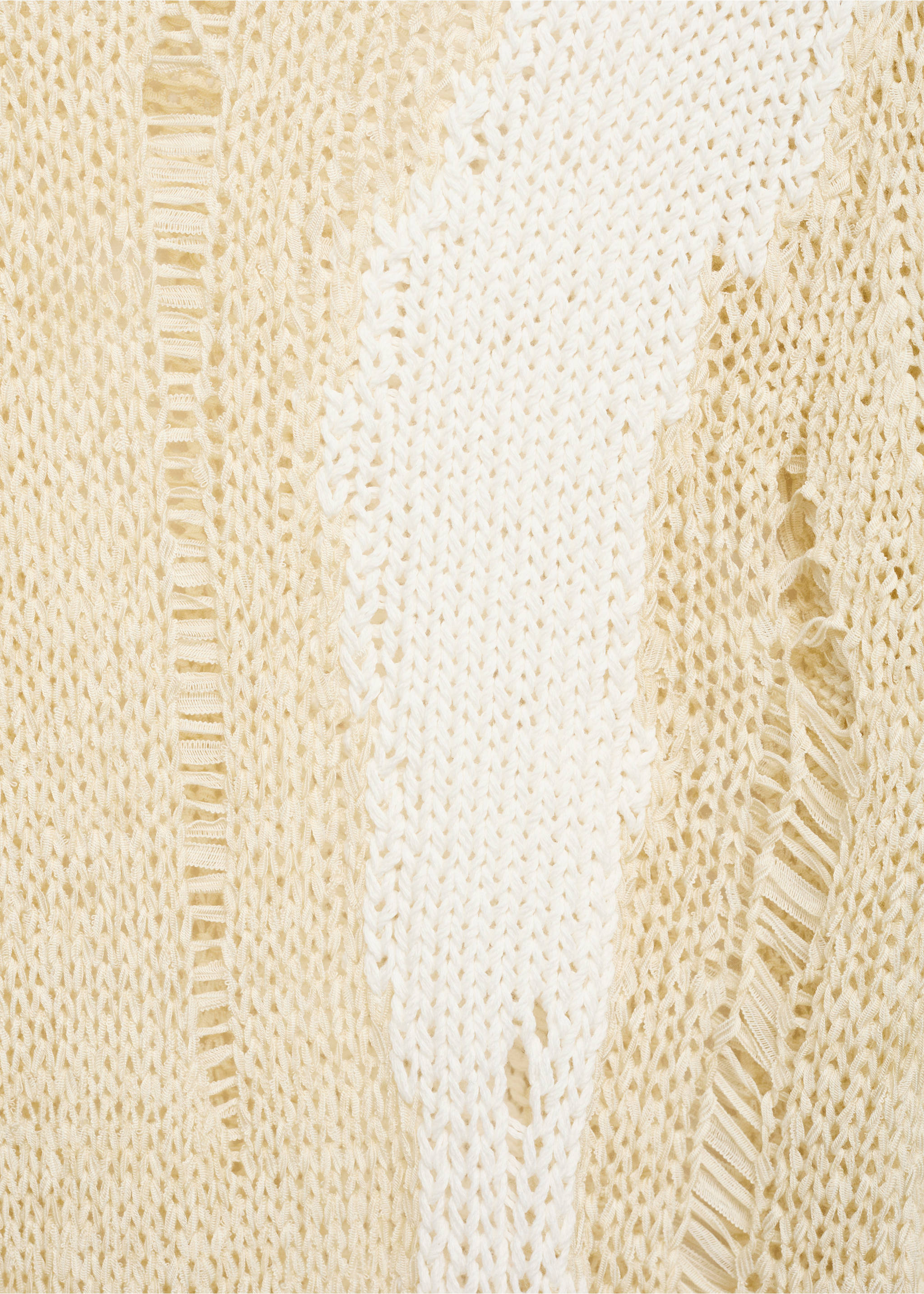 Knitted sweater - Details of the article 8, Ecru. Ref: 77005646-00.