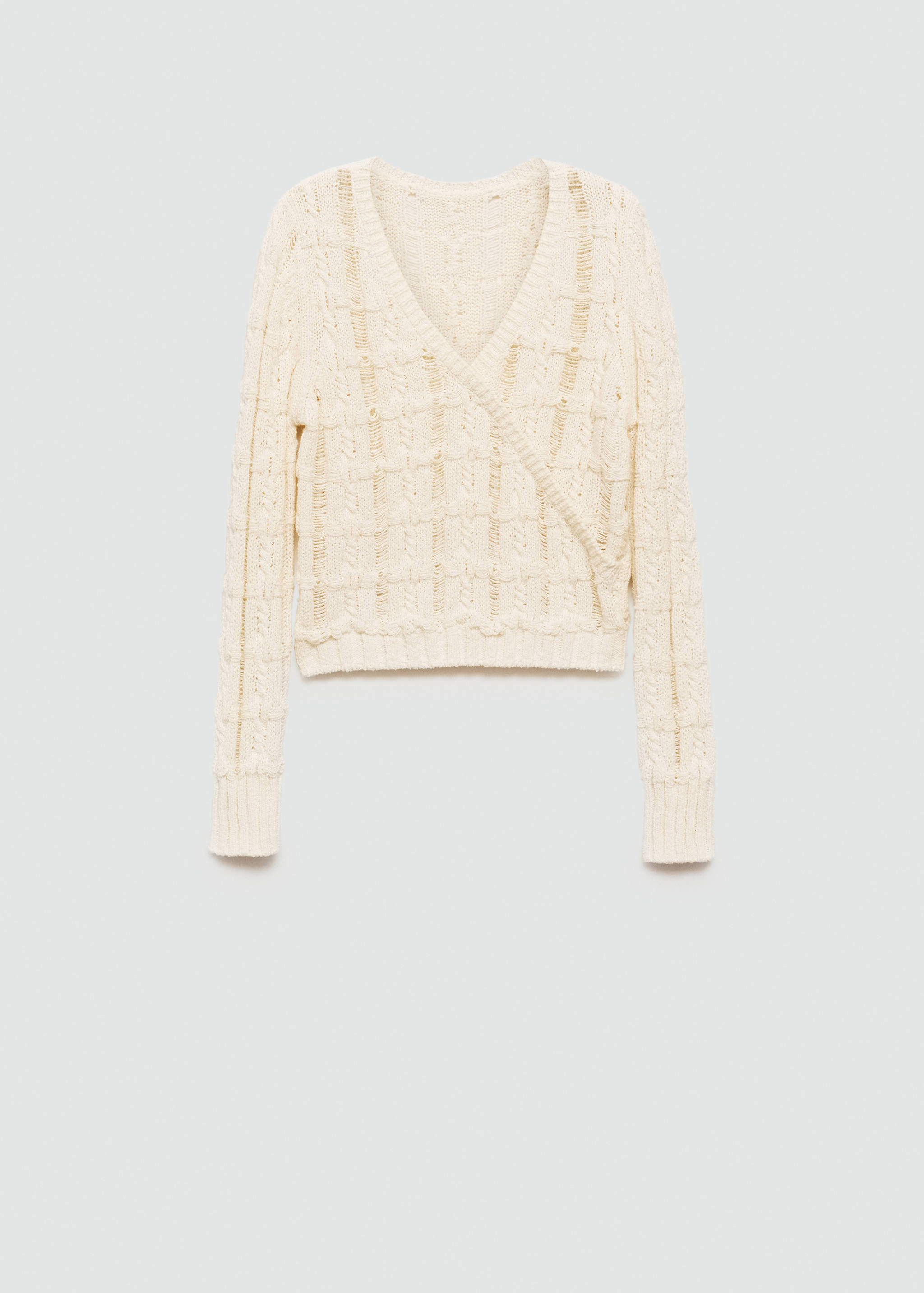 Open-knit V-neck sweater - Article without model