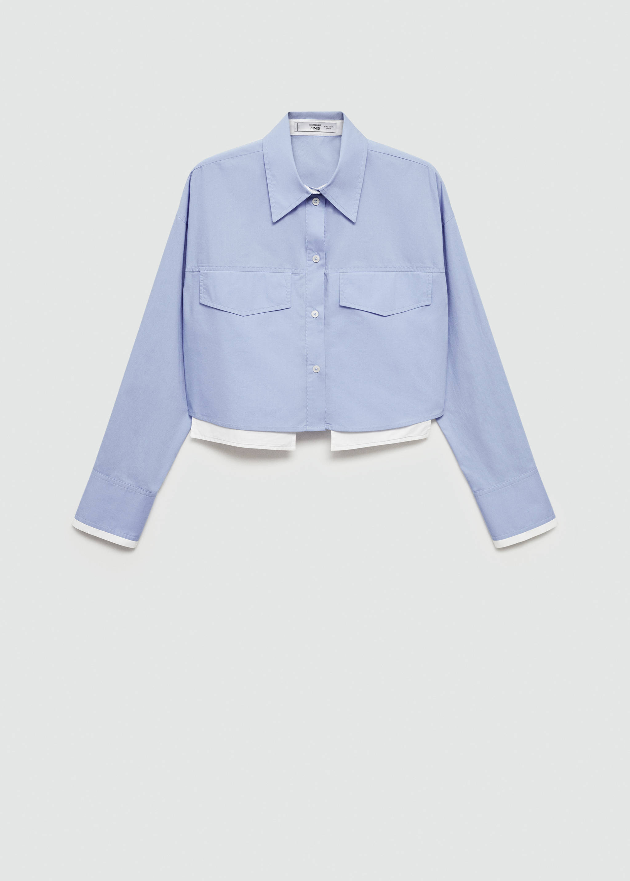 Camisa crop combinada - Artículo sin modelo