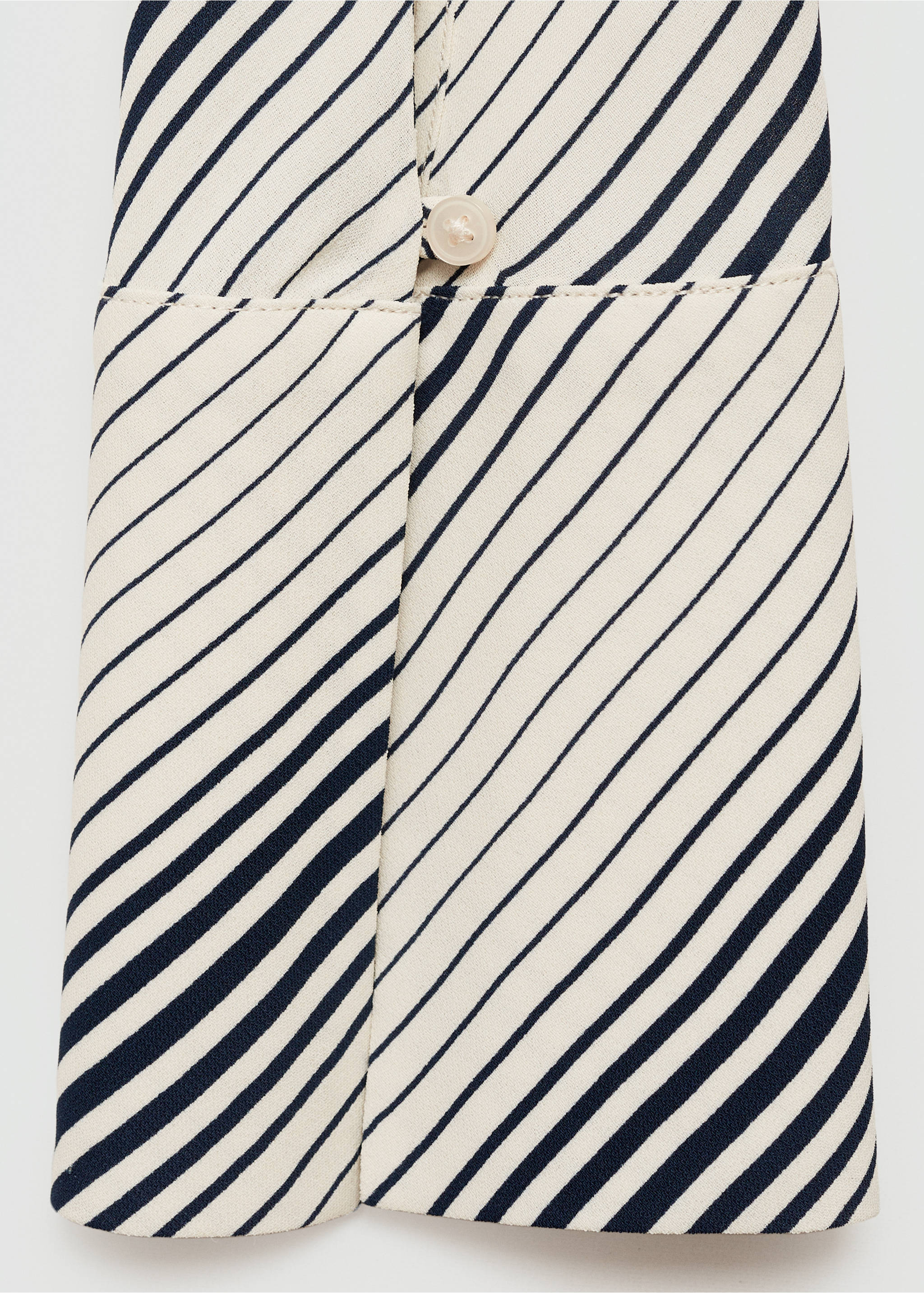 Striped shirt with flared sleeves - Details of the article 0, Off White. Ref: 77005653-00.